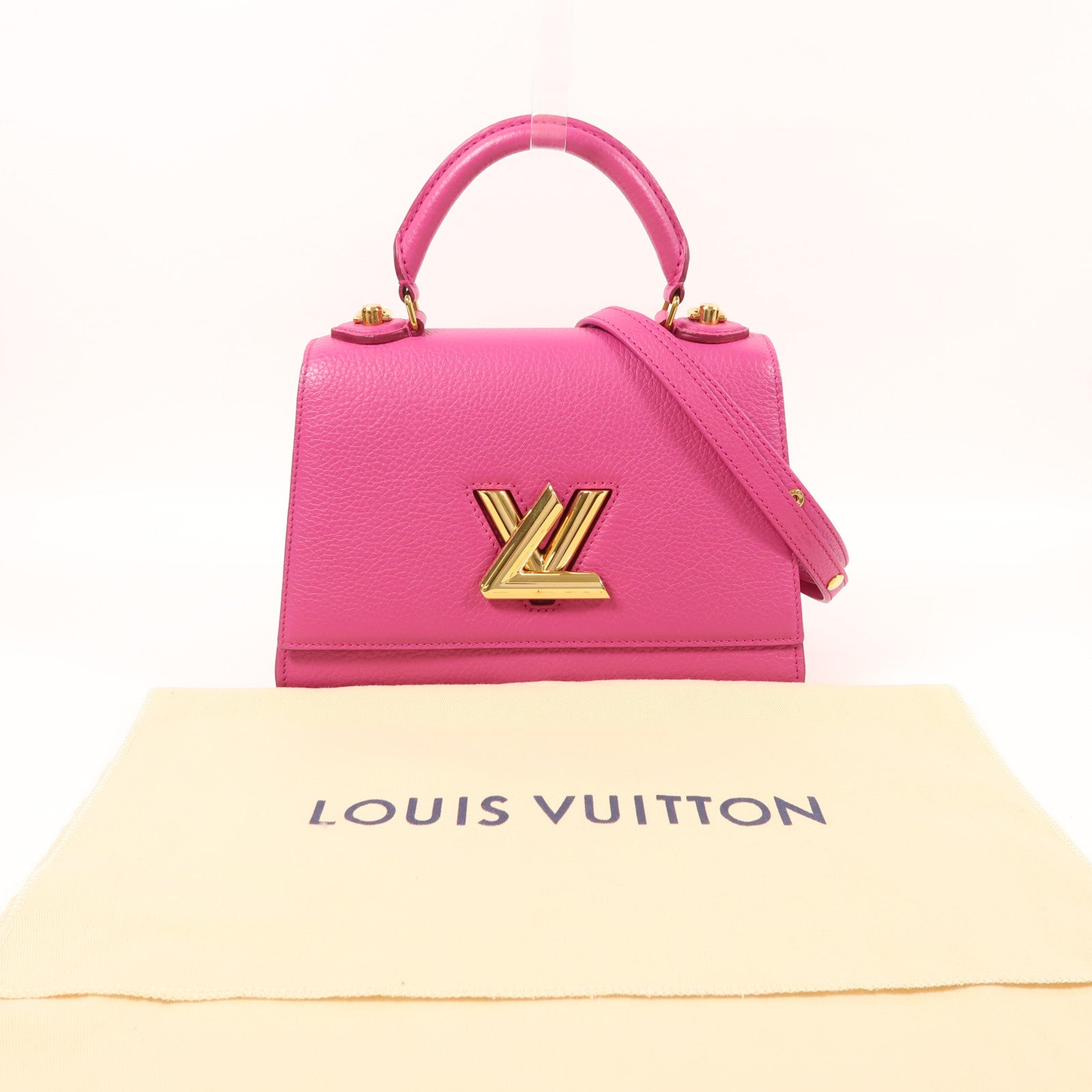 LOUIS VUITTON 皮革Twist One Handle金扣手挽肩背兩用袋