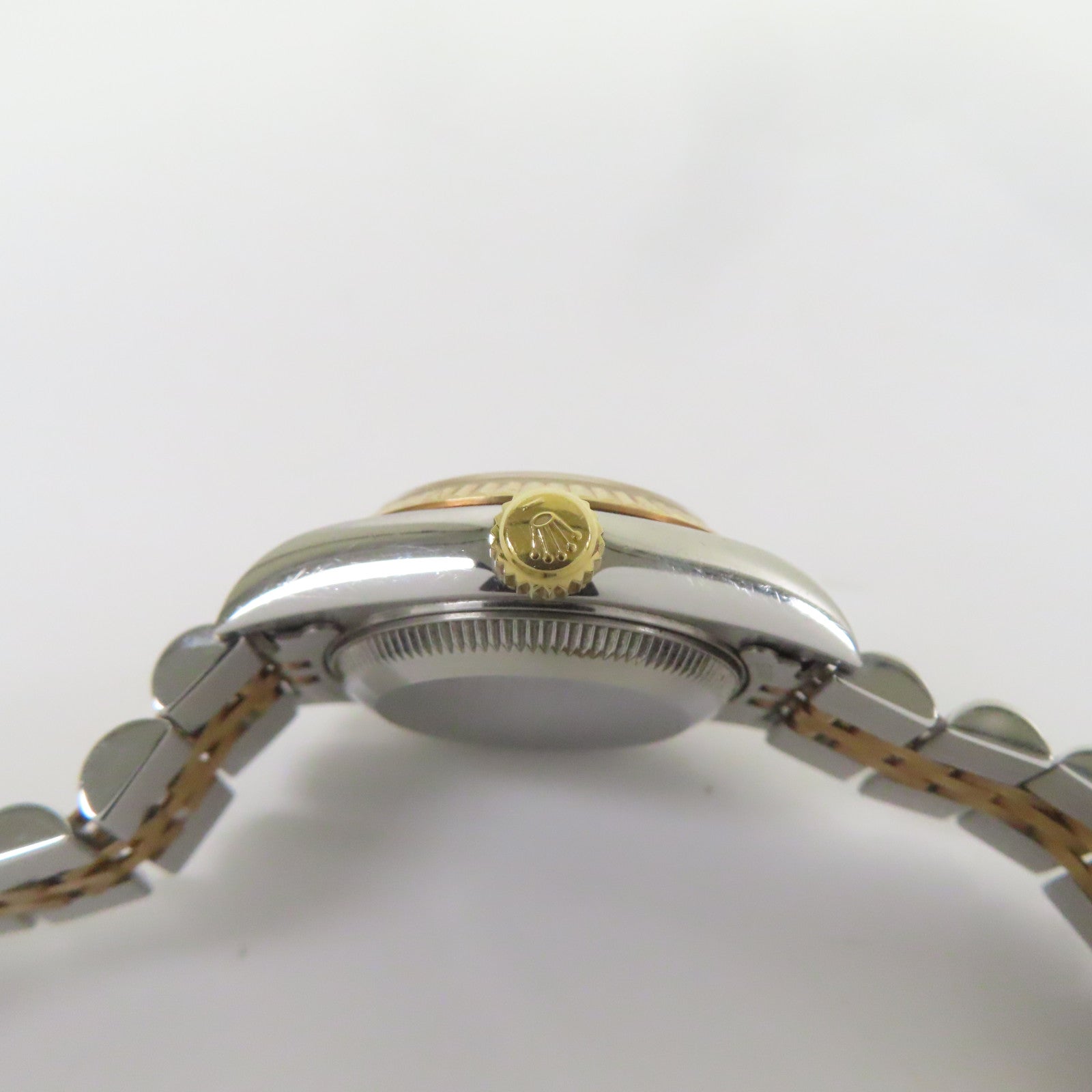 ROLEX Lady Datejust 18K黃金/不鏽鋼手錶自動機芯銀色