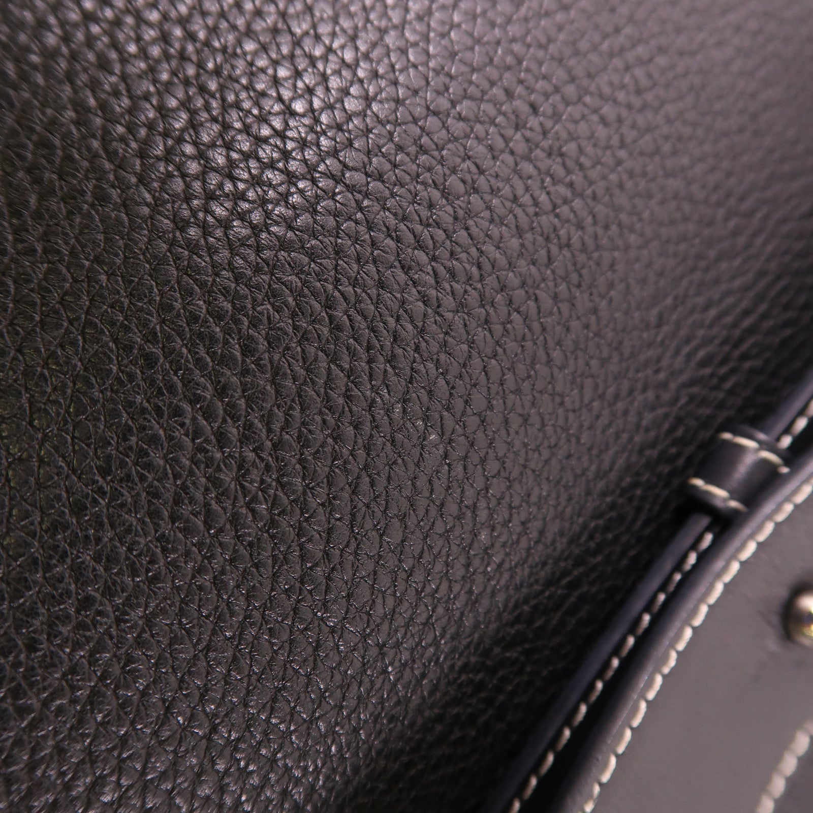LOEWE SHW Shoulder Bag Calfskin Leather Black