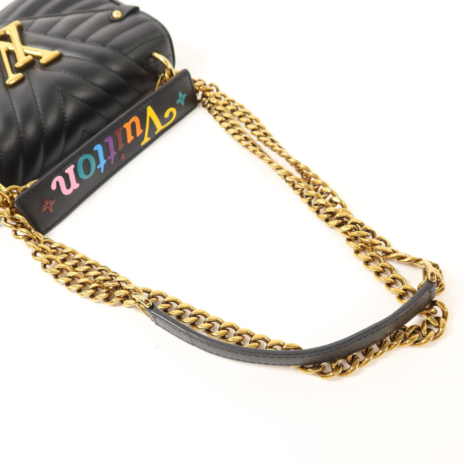 LOUIS VUITTON 牛皮皮革New Wave PM鏈帶手挽肩背兩用袋