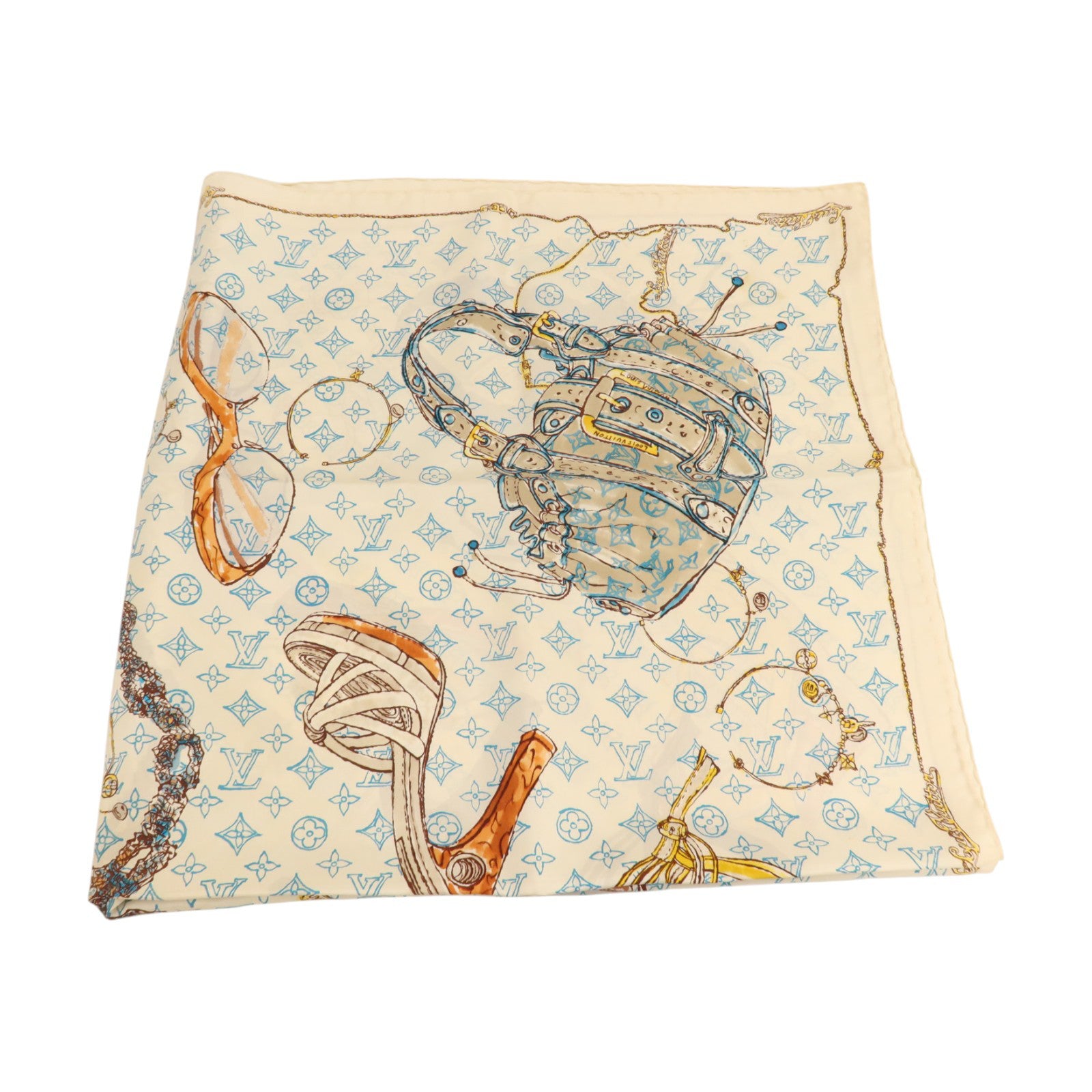 LOUIS VUITTON 絲質Scarf 90x90cm絲巾