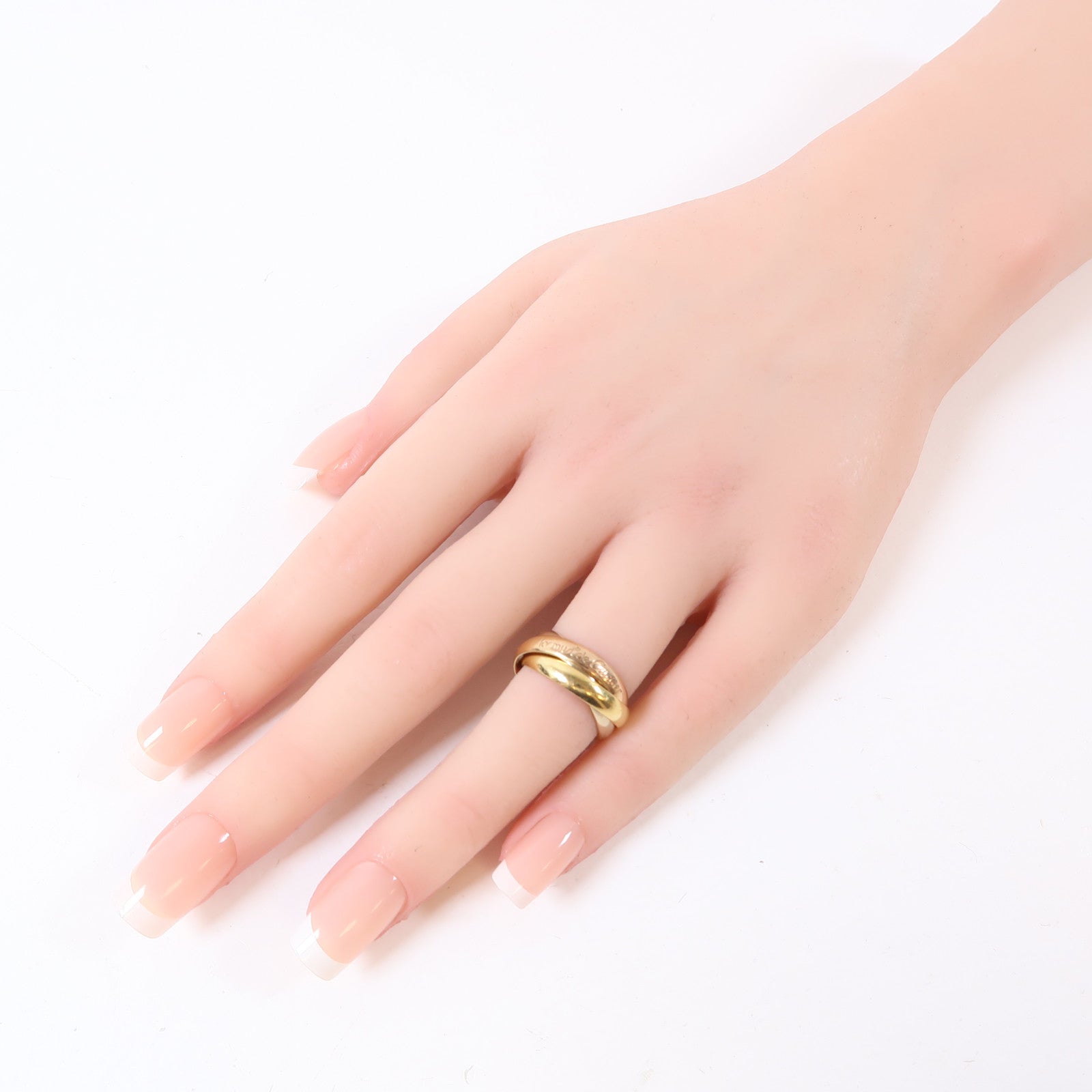 CARTIER 18K黃金/白金/玫瑰金Trinity Ring戒指Cartier#50/US#5.25