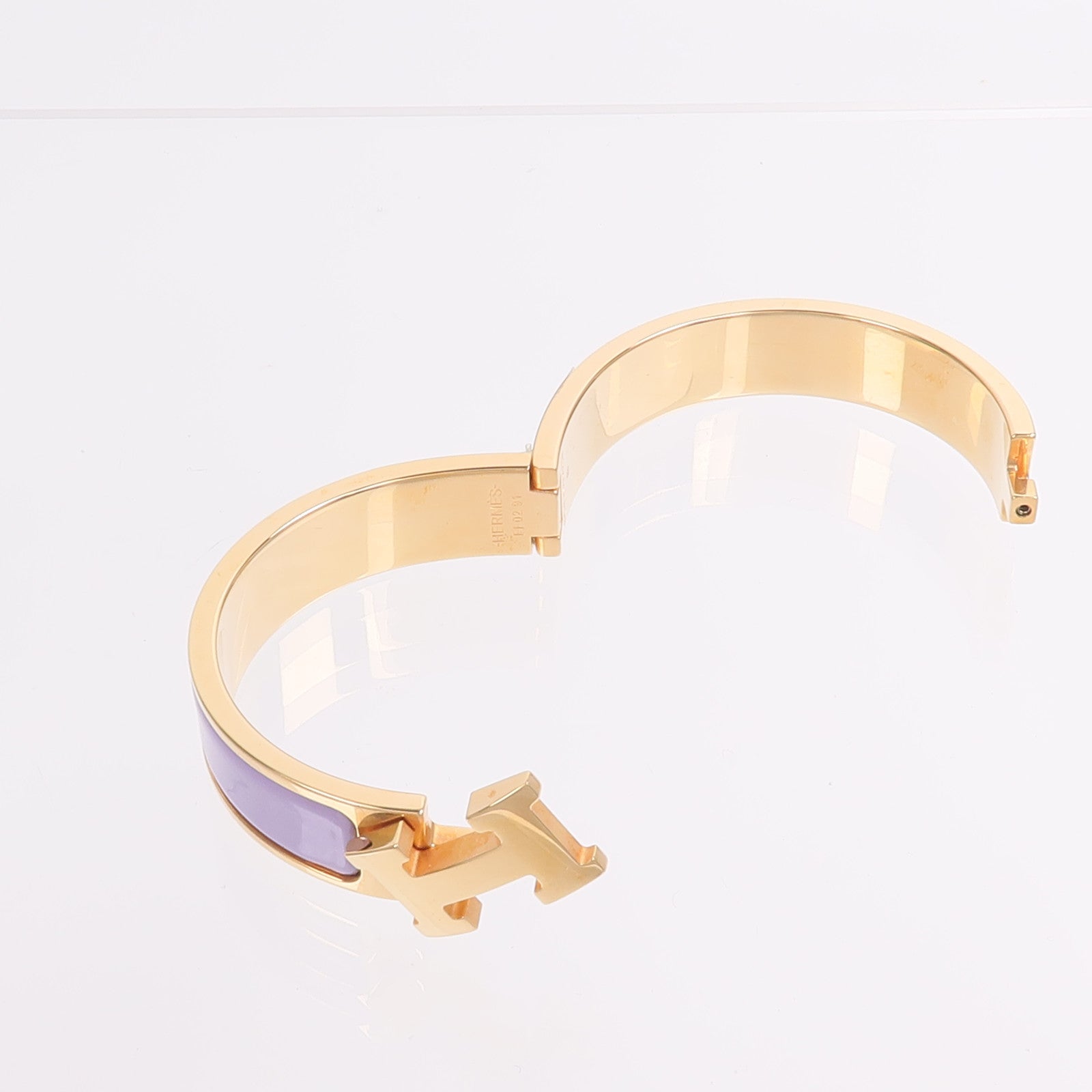 HERMES 金屬/琺瑯Clic H Bracelet手鐲