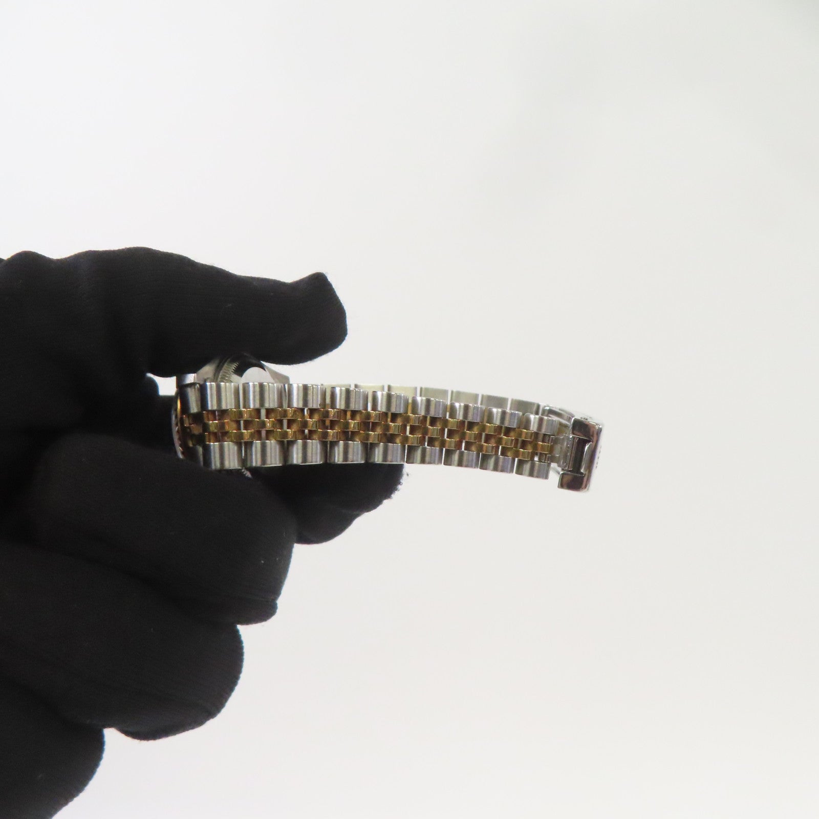 ROLEX Lady Datejust 18K黃金/不鏽鋼手錶自動機芯銀色