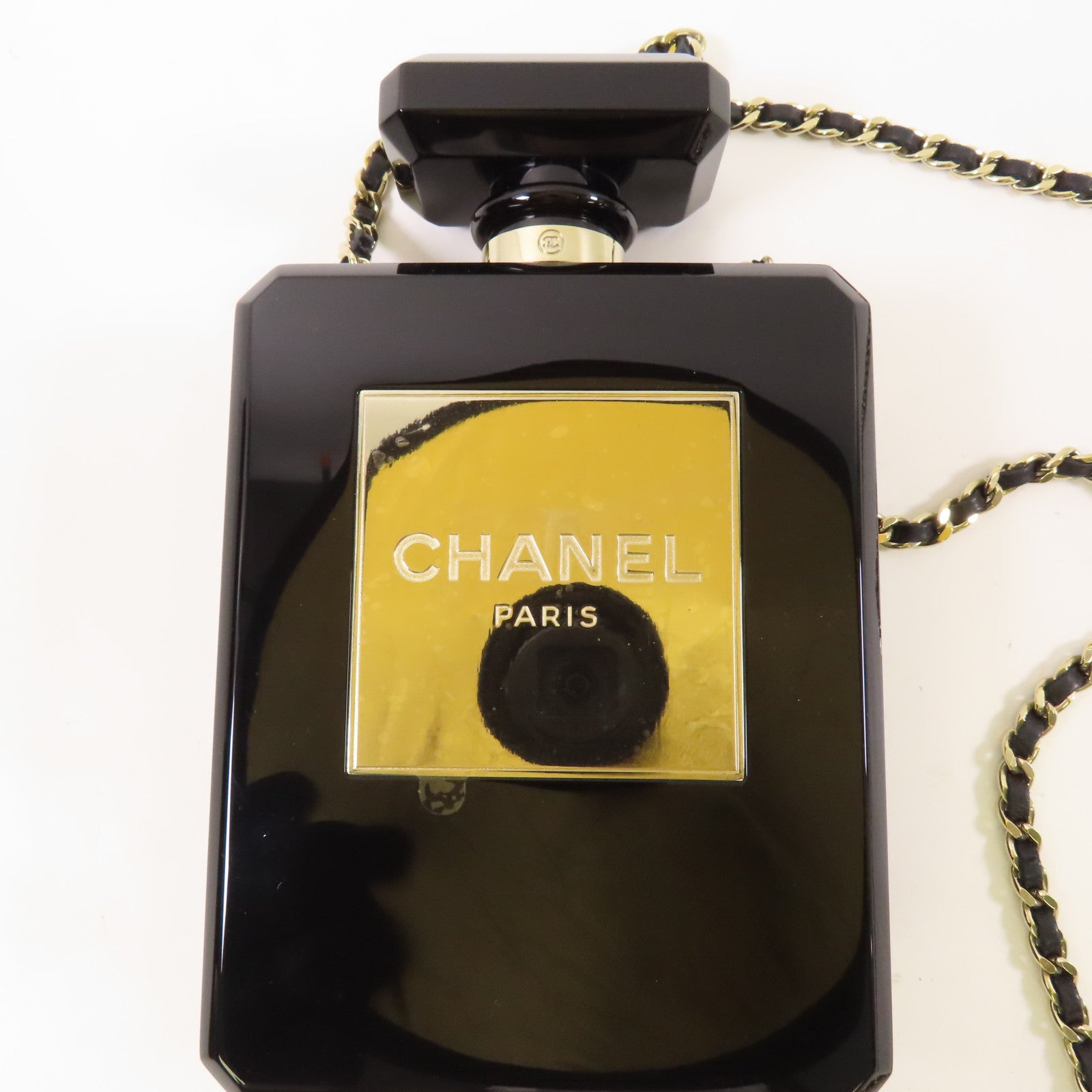 CHANEL 【激減優惠】Acrylic Chain Shoulder金扣鏈帶肩背袋