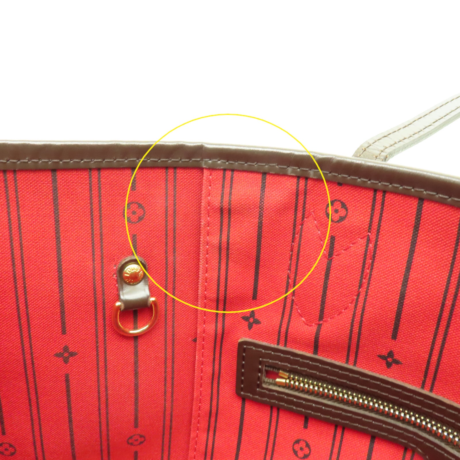 LOUIS VUITTON Damier Neverfull MM Tote Bag肩背袋啡色