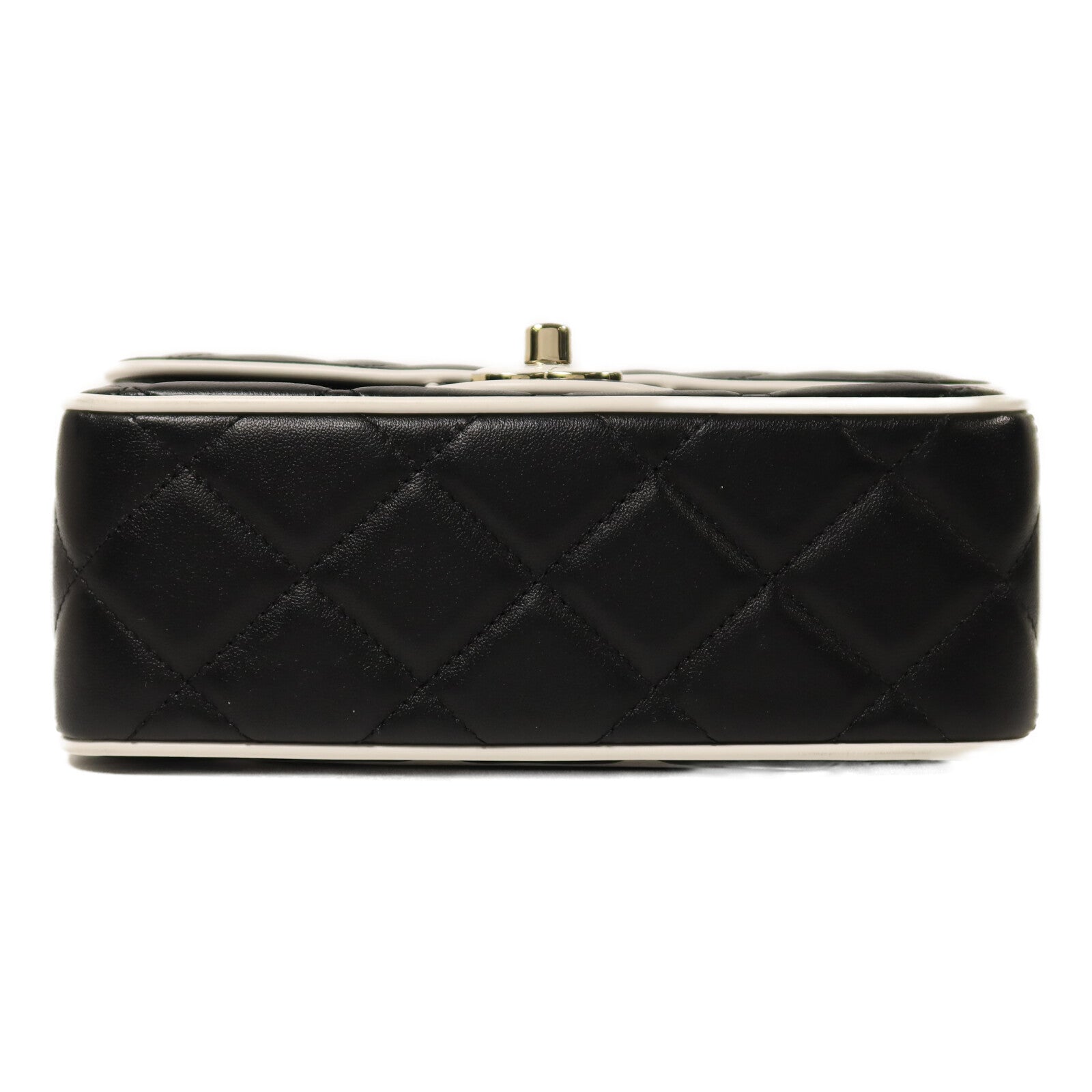 CHANEL 羊皮皮革Mini Flap金扣鏈帶肩背袋