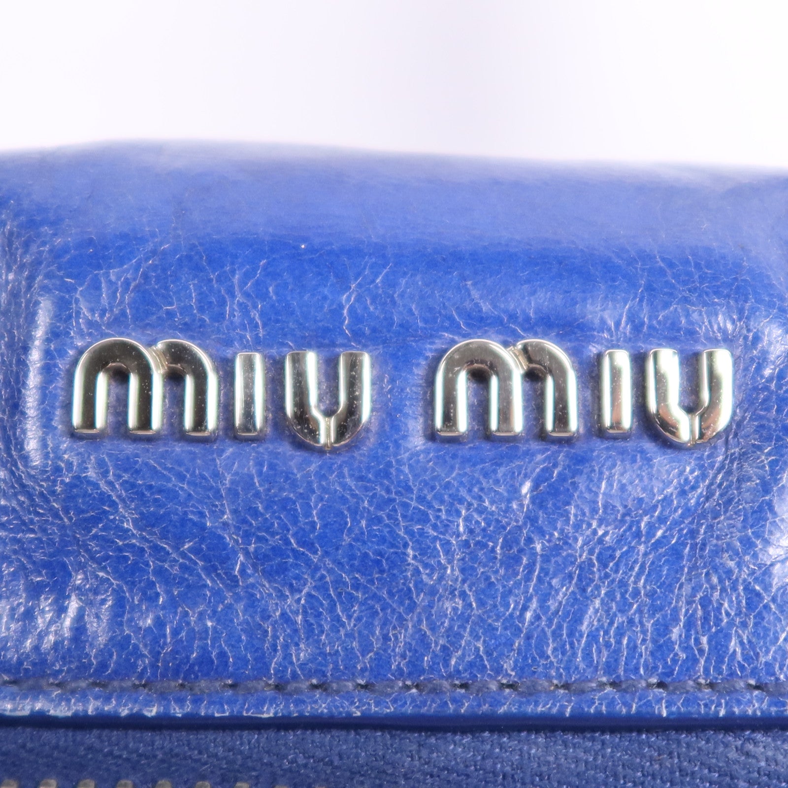 Miu Miu 牛皮皮革2 Way Shoulder Bag銀扣手挽肩背兩用袋