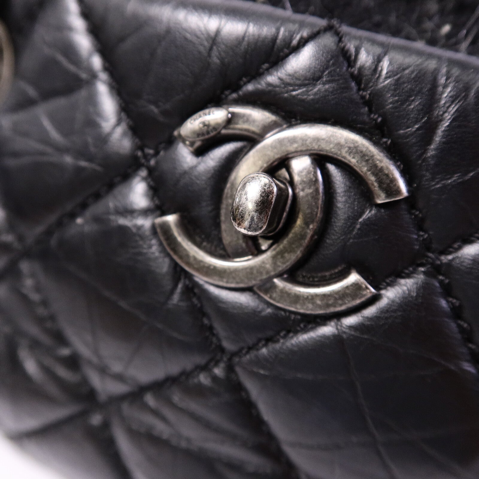 CHANEL Tweed/牛皮皮革Chain Shoulder Bag鏈帶肩背袋