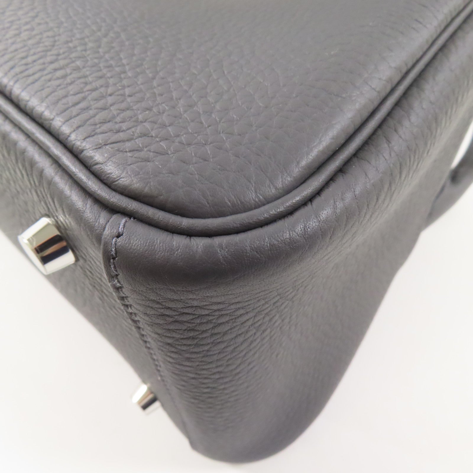 HERMES Clemence皮革Lindy 26手挽肩背兩用袋85 Ardoise