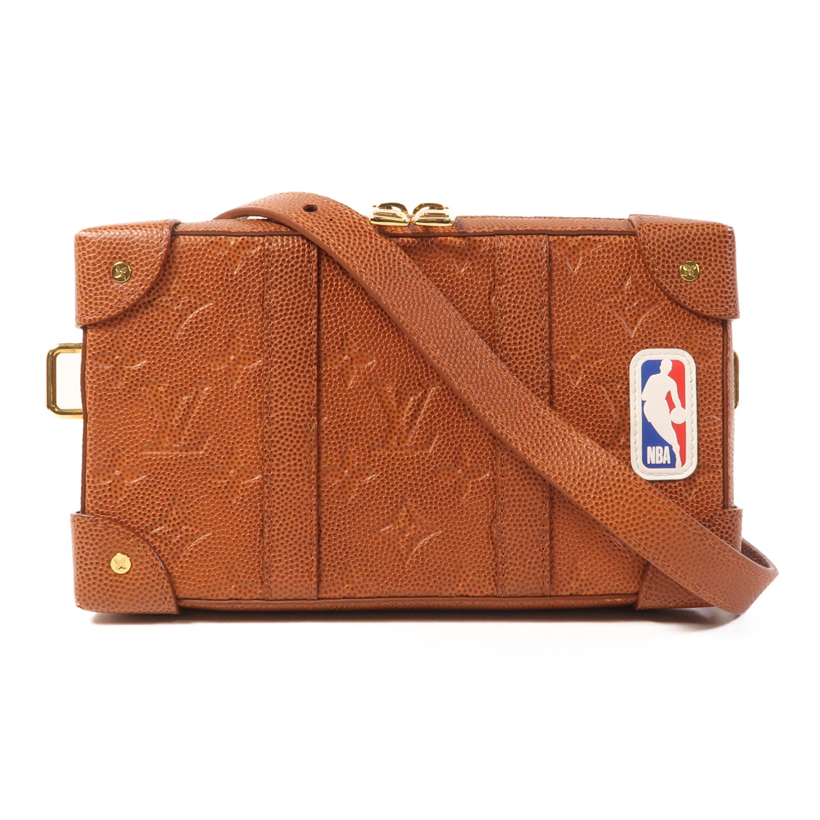 LOUIS VUITTON 【激減優惠】Monogram Taurillon LVxNBA Soft Trunk Wearable金扣肩背袋