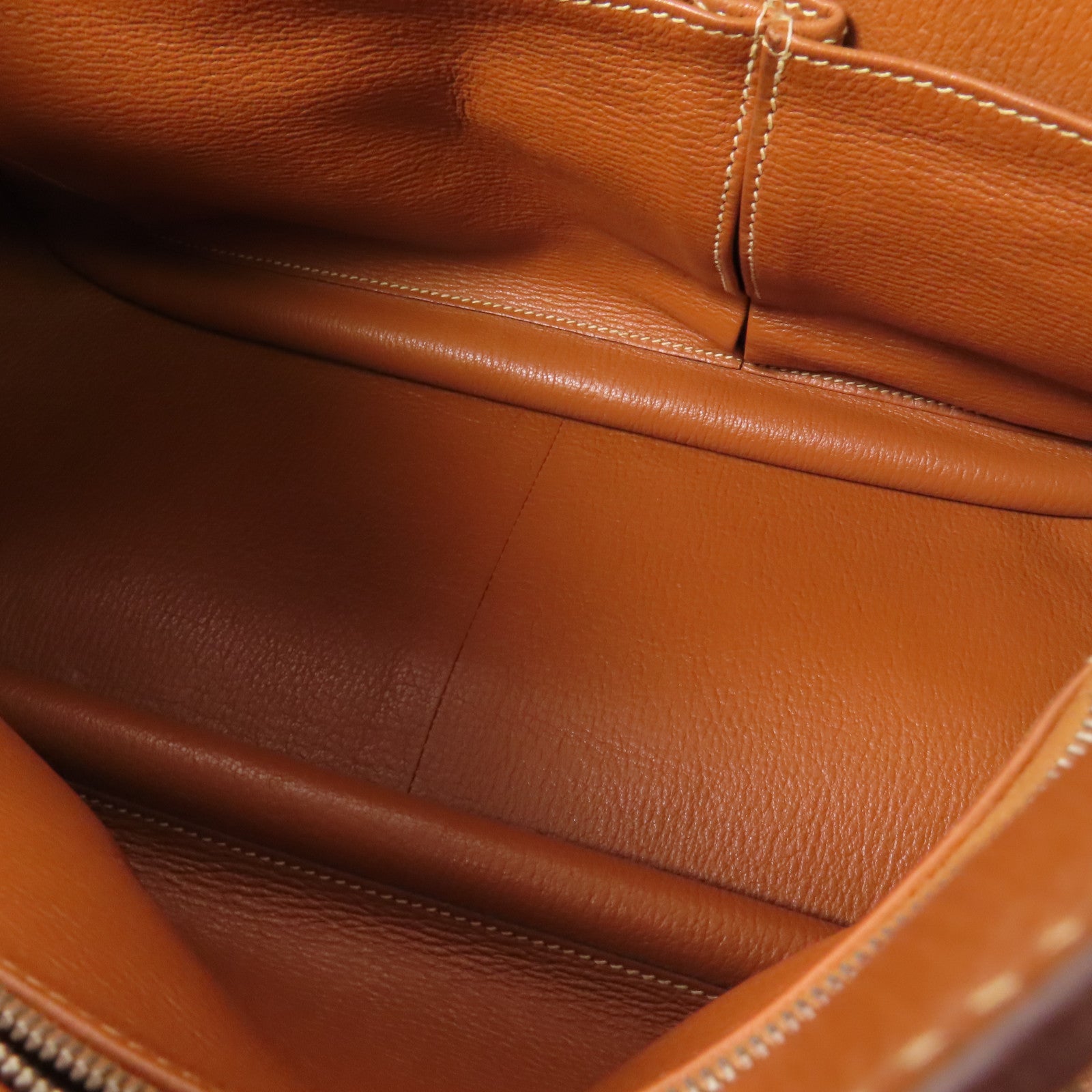 HERMES Clemence皮革Jypsiere 34銀扣肩背袋37 Gold