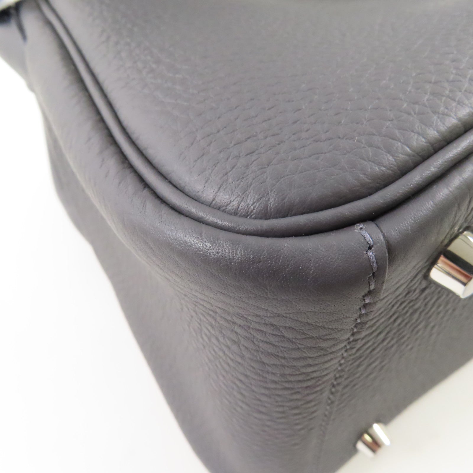 HERMES Clemence皮革Lindy 26手挽肩背兩用袋85 Ardoise
