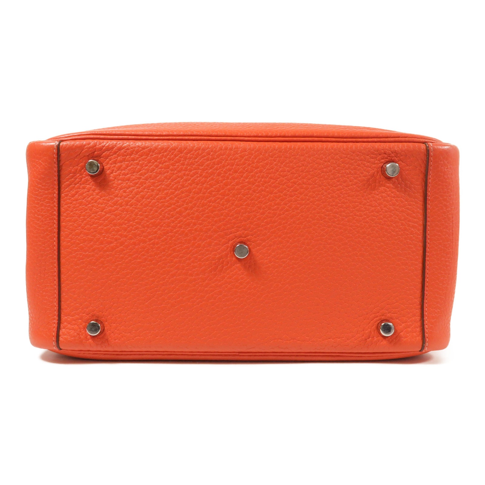 HERMES PHW Lindy 30 2 Way Shoulder Bag Taurillon Clemence Leather Rouge Tomate