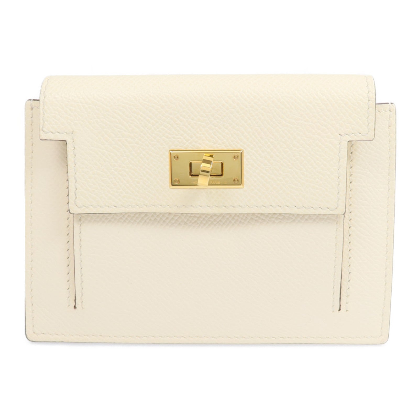 HERMES Epsom皮革Kelly Pocket金扣零錢包Nata