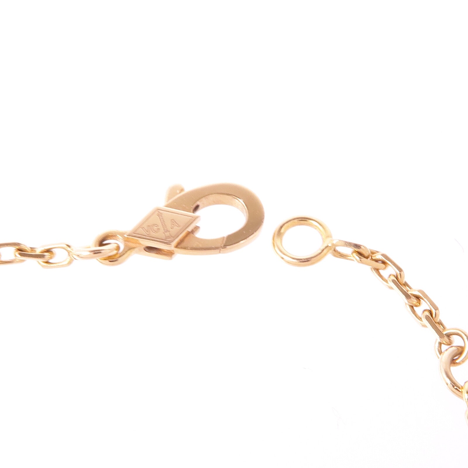 Van Cleef & Arpels 18K玫瑰金Lucky Spring Bracelet瑪瑙/縞瑪瑙手鏈