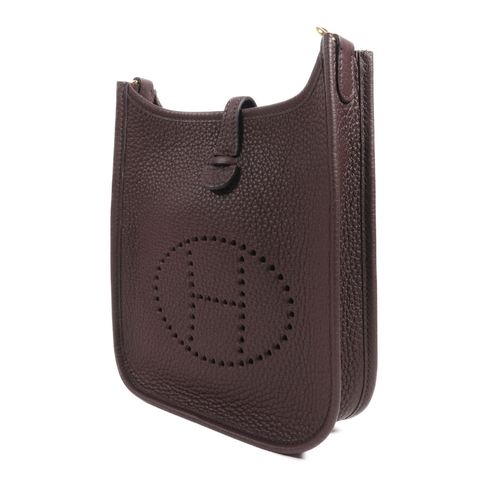 HERMES Clemence皮革Evelyne TPM金扣肩背袋