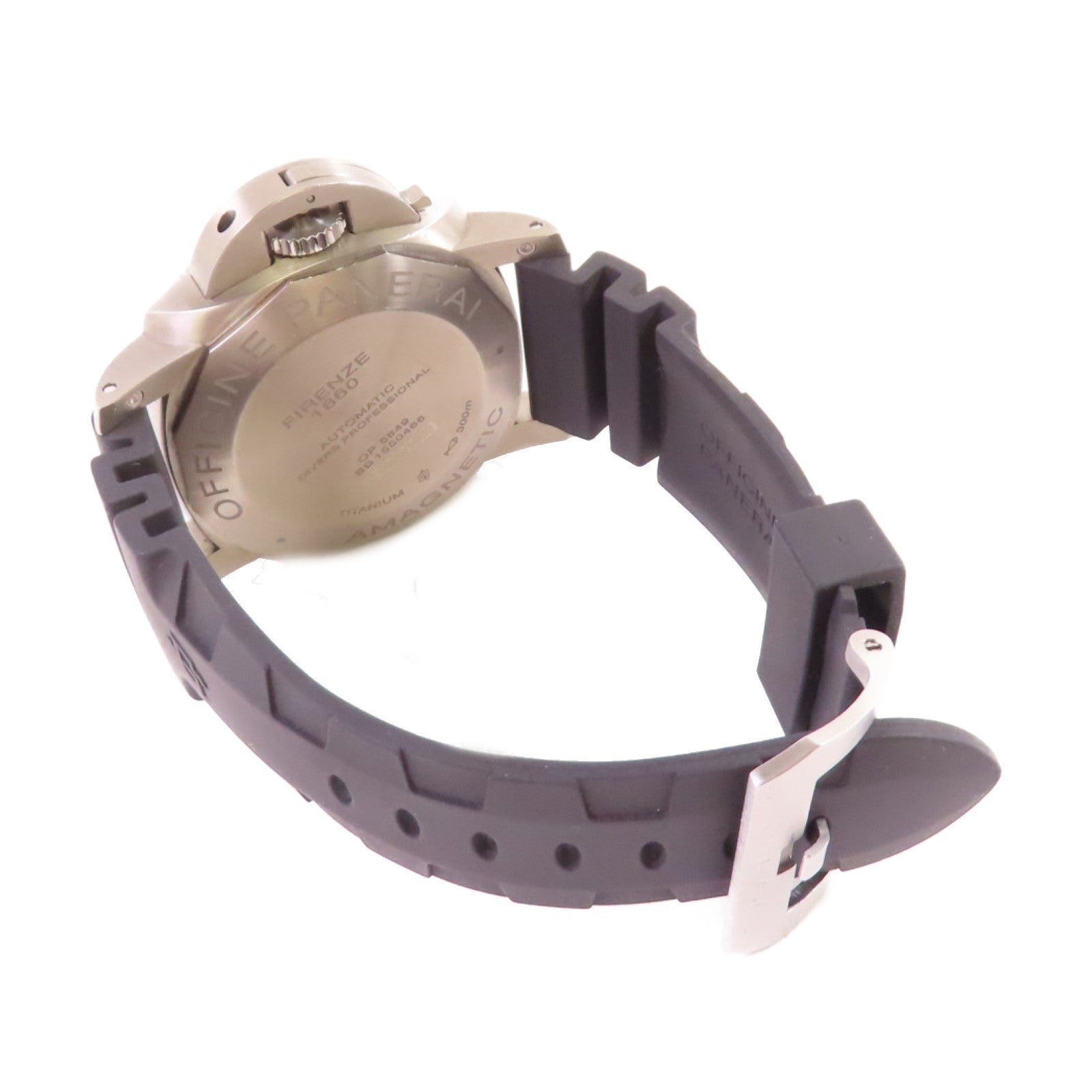 PANERAI Luminor Watch不鏽鋼/橡膠帶自動機芯手錶黑色