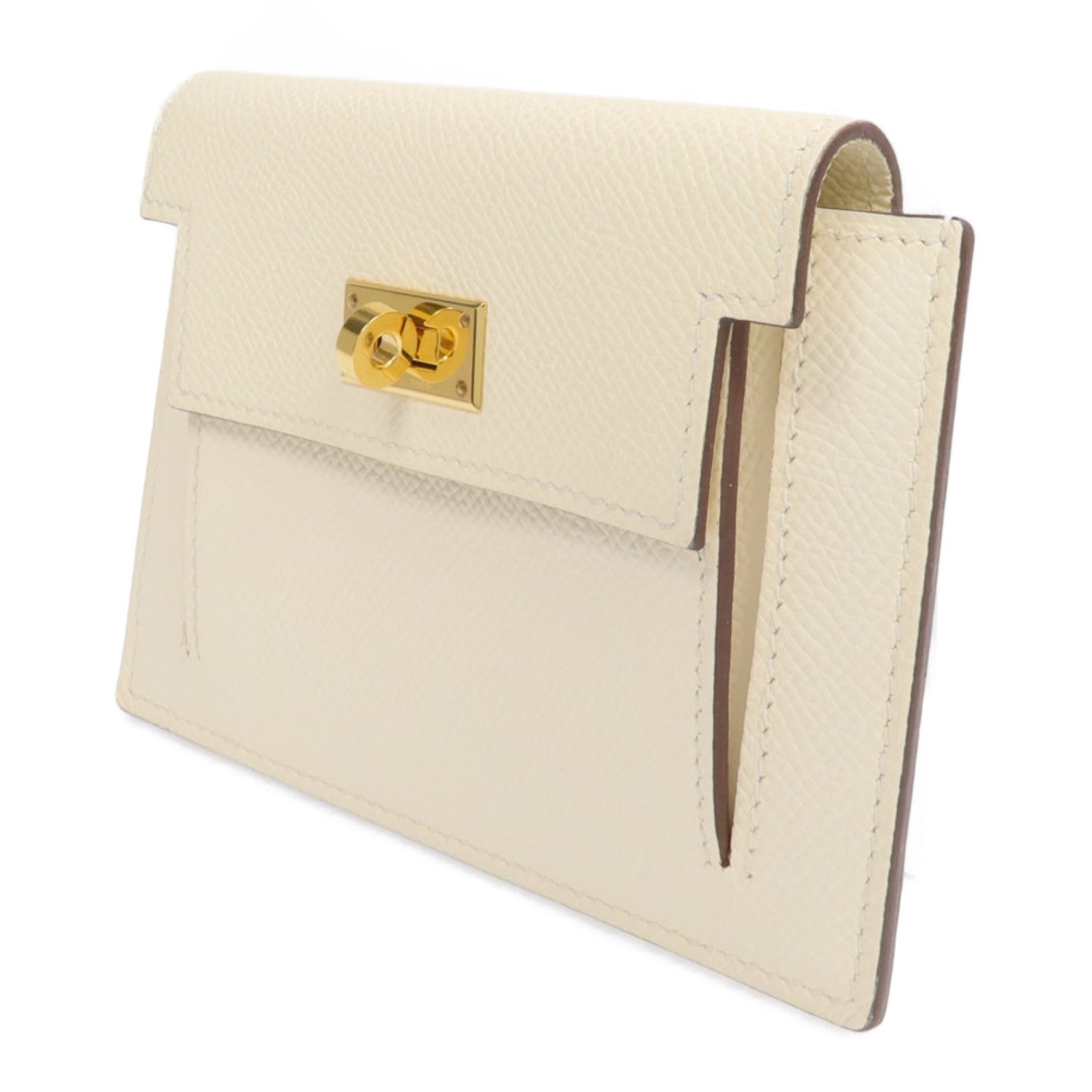 HERMES Epsom皮革Kelly Pocket金扣零錢包Nata