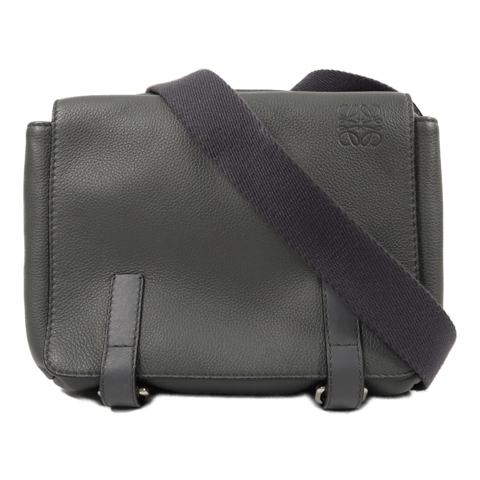 LOEWE 牛皮皮革Military Messenger XS肩背袋