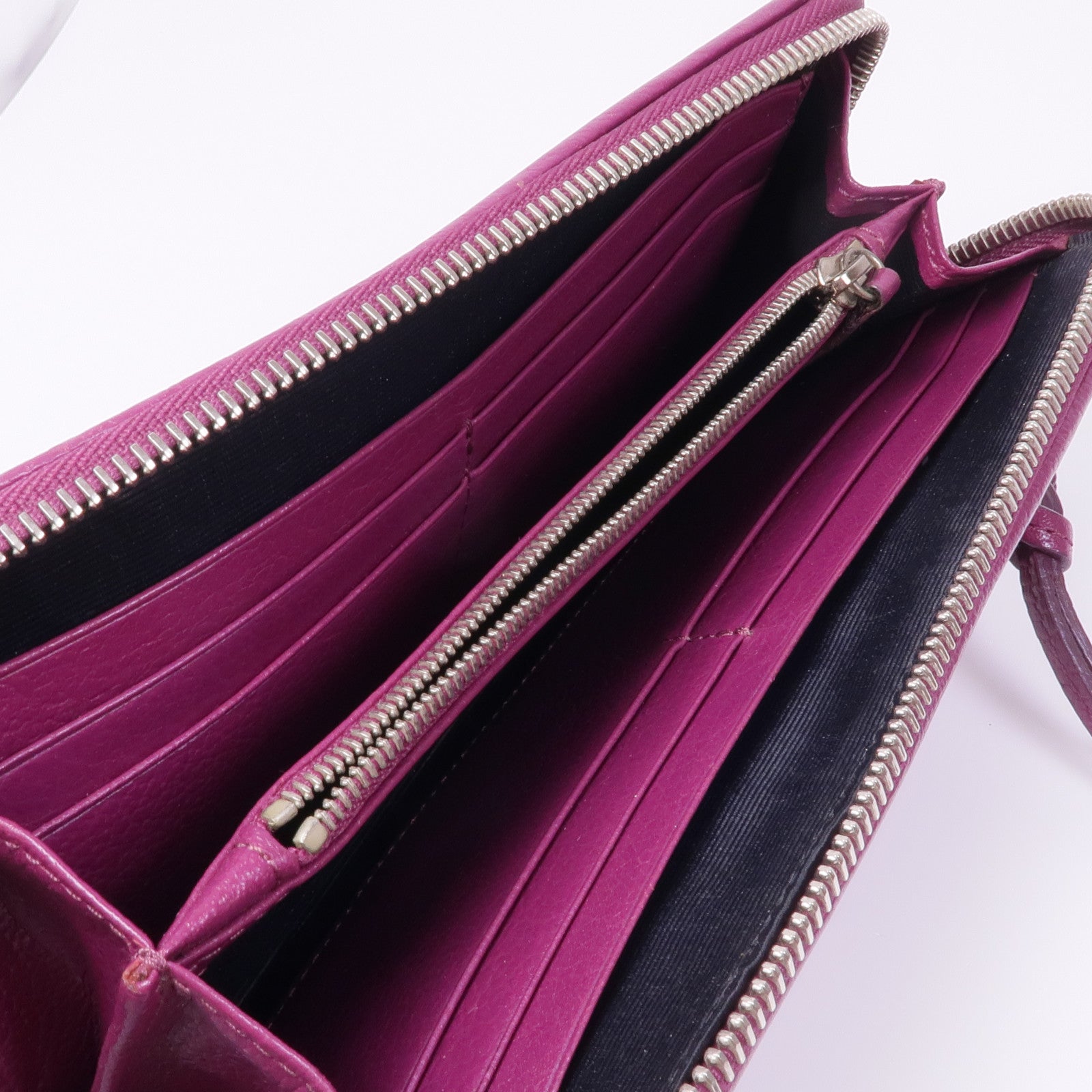 MULBERRY 牛皮皮革Long Wallet銀扣長錢包