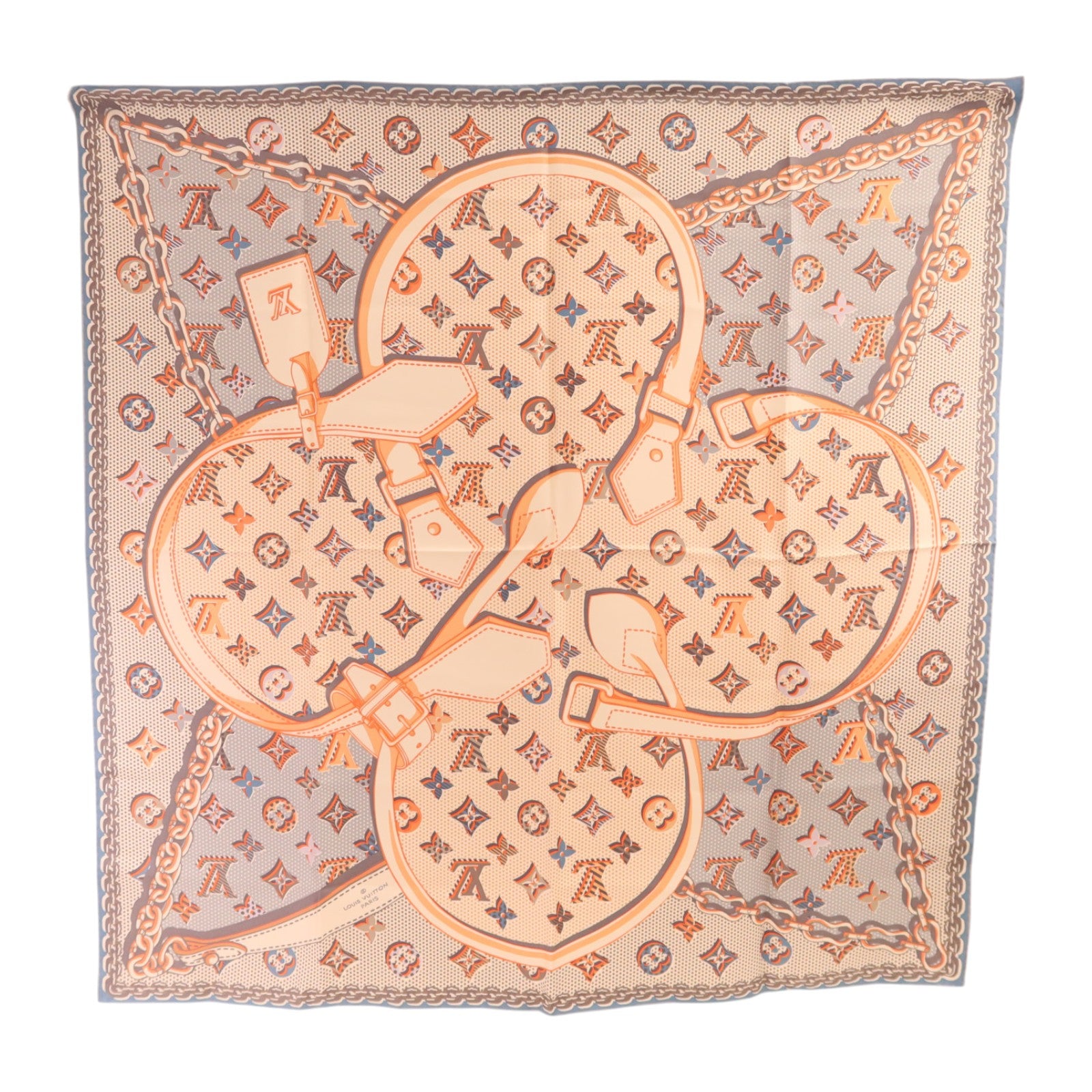 LOUIS VUITTON 絲質Pop Monogram Scarf 88x88絲巾