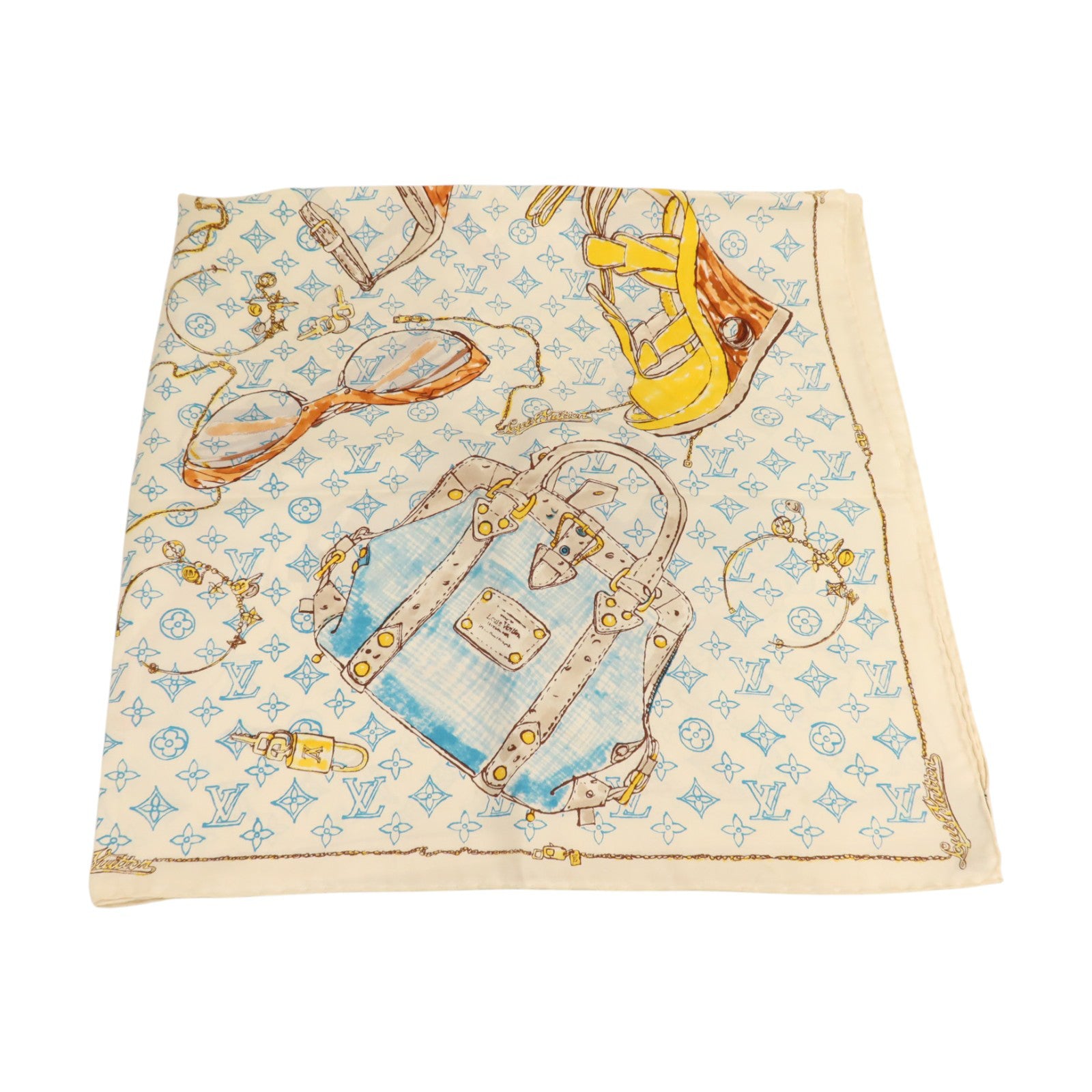 LOUIS VUITTON 絲質Scarf 90x90cm絲巾