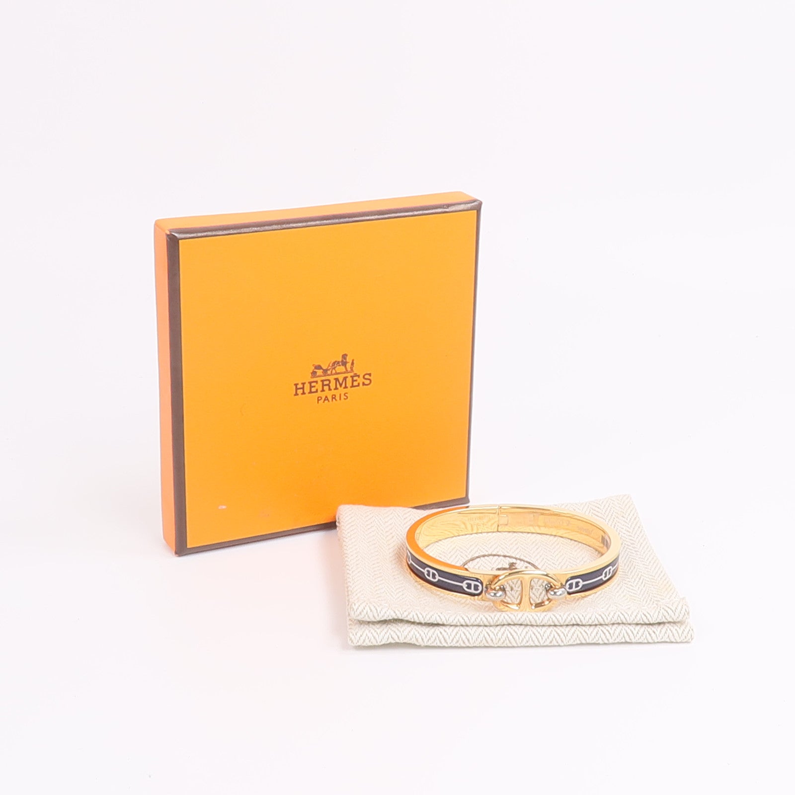 HERMES 金屬/琺瑯Mini Clic Chaine d'Ancre Bracelet手鐲