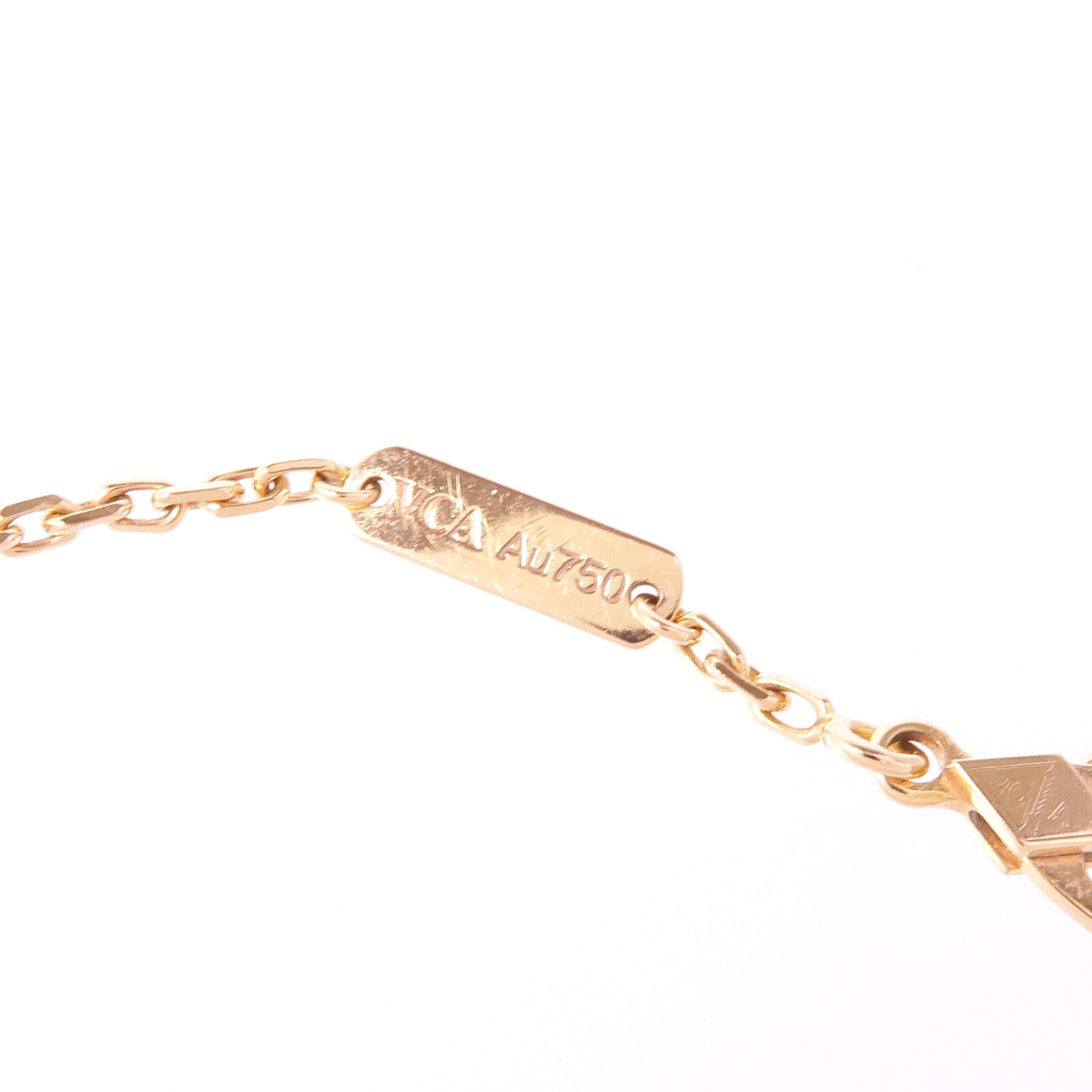 Van Cleef & Arpels 18K玫瑰金Lucky Spring Bracelet瑪瑙/縞瑪瑙手鏈