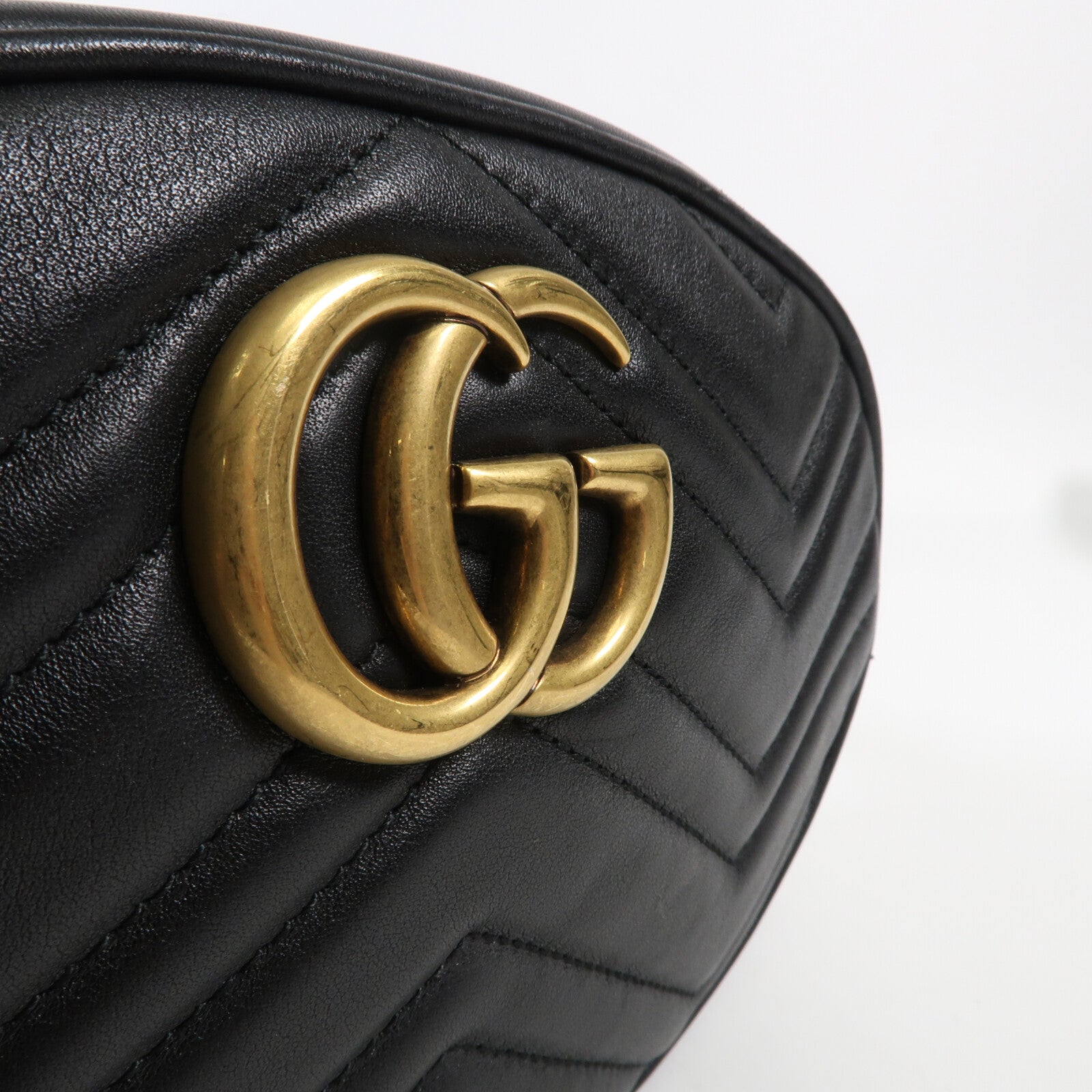 GUCCI 【激減優惠】牛皮皮革Waist Bag金扣腰包