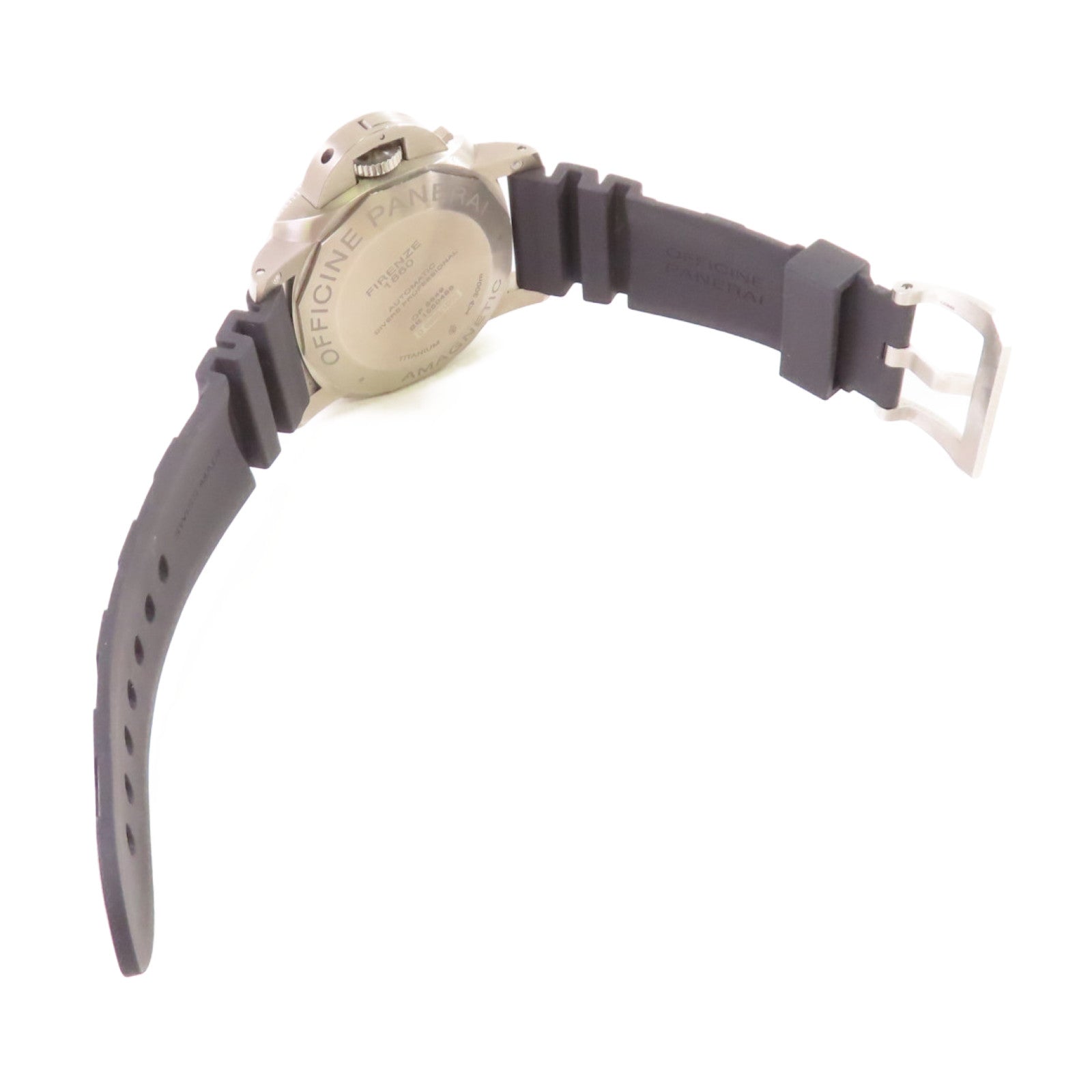PANERAI Luminor Watch不鏽鋼/橡膠帶自動機芯手錶黑色
