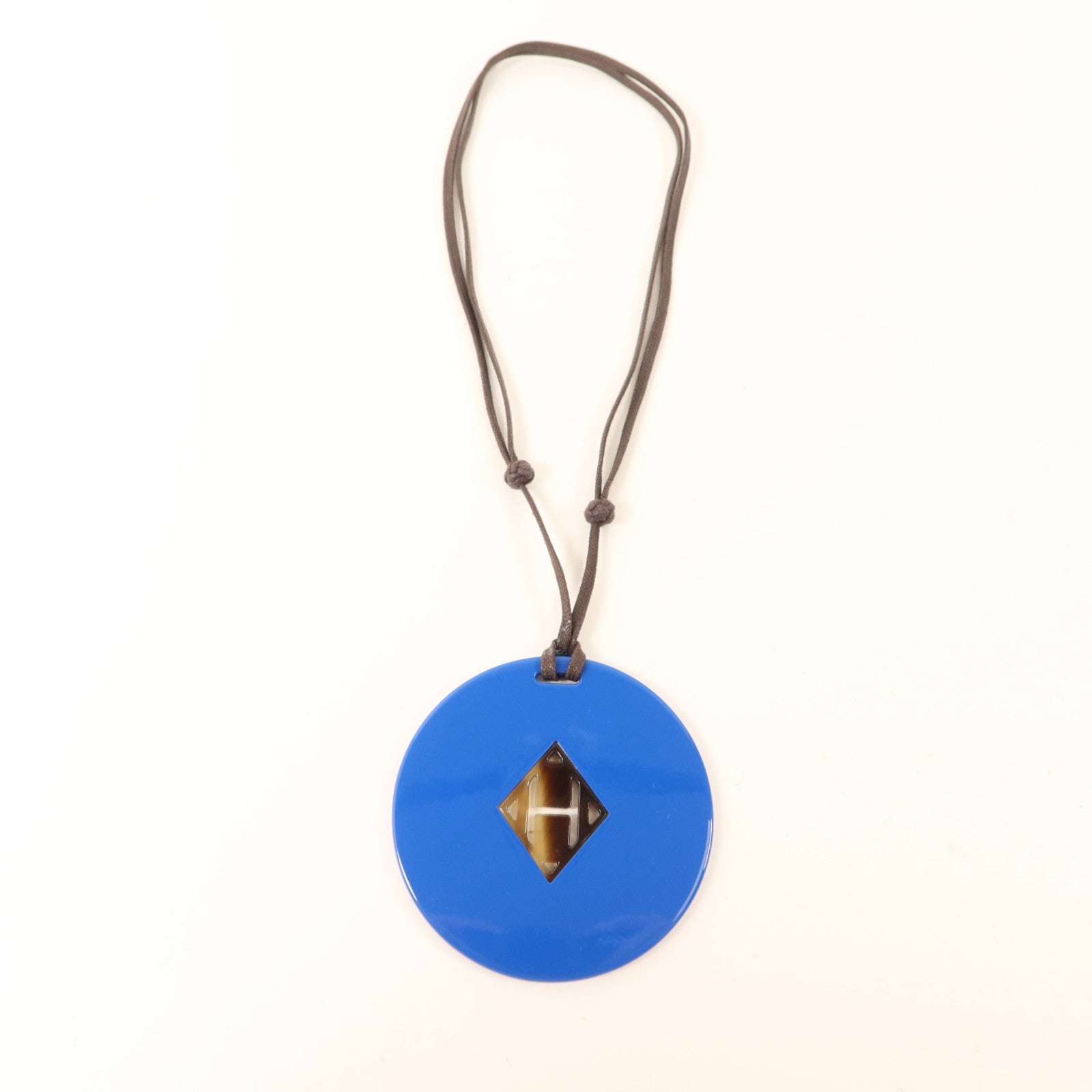 HERMES 【激減優惠】水牛角H Logo Necklace項鍊