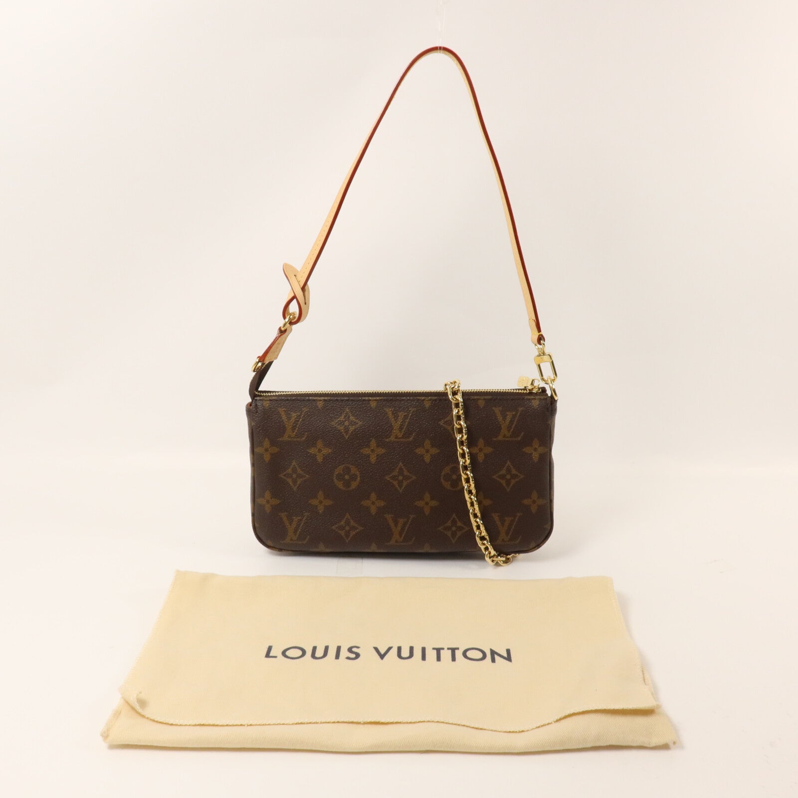 LOUIS VUITTON Monogram Pochette Accessoires鏈帶肩背袋