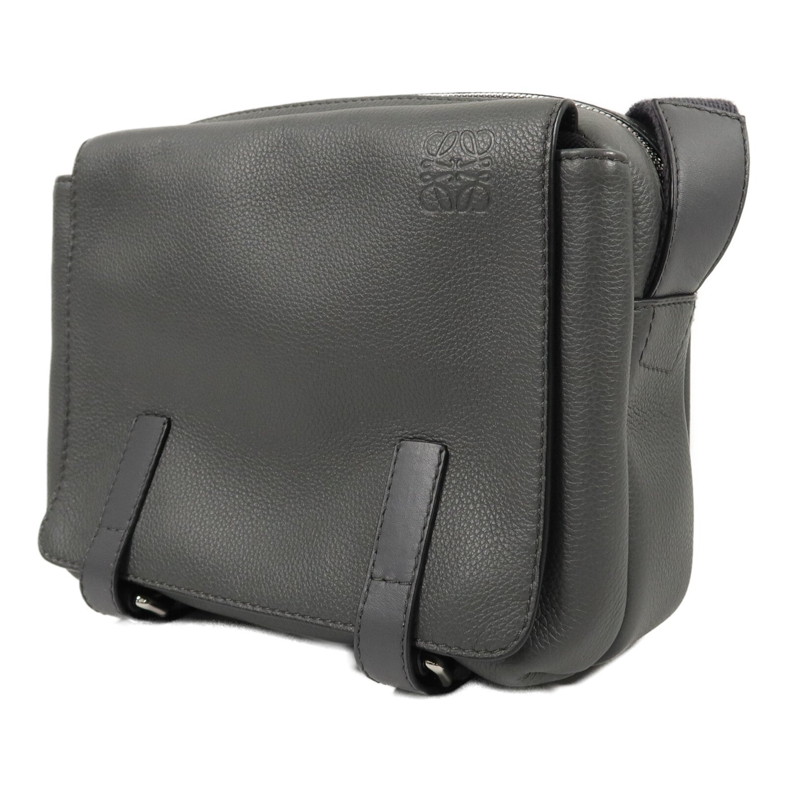 LOEWE 牛皮皮革Military Messenger XS肩背袋