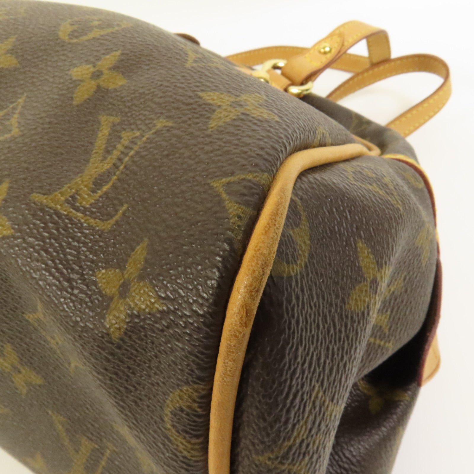 LOUIS VUITTON Monogram Montorgueil PM金扣肩背袋棕色