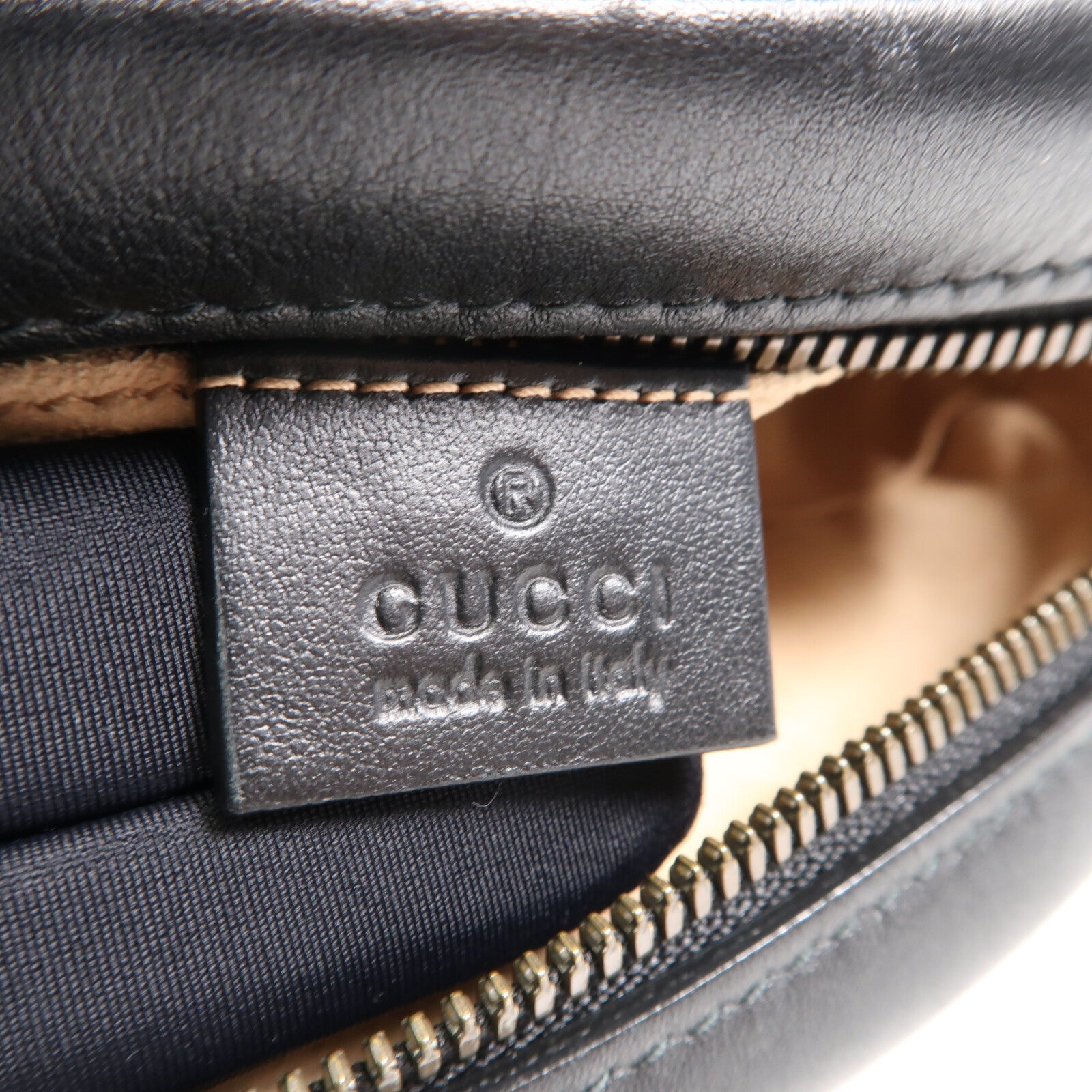 GUCCI 【激減優惠】牛皮皮革Waist Bag金扣腰包