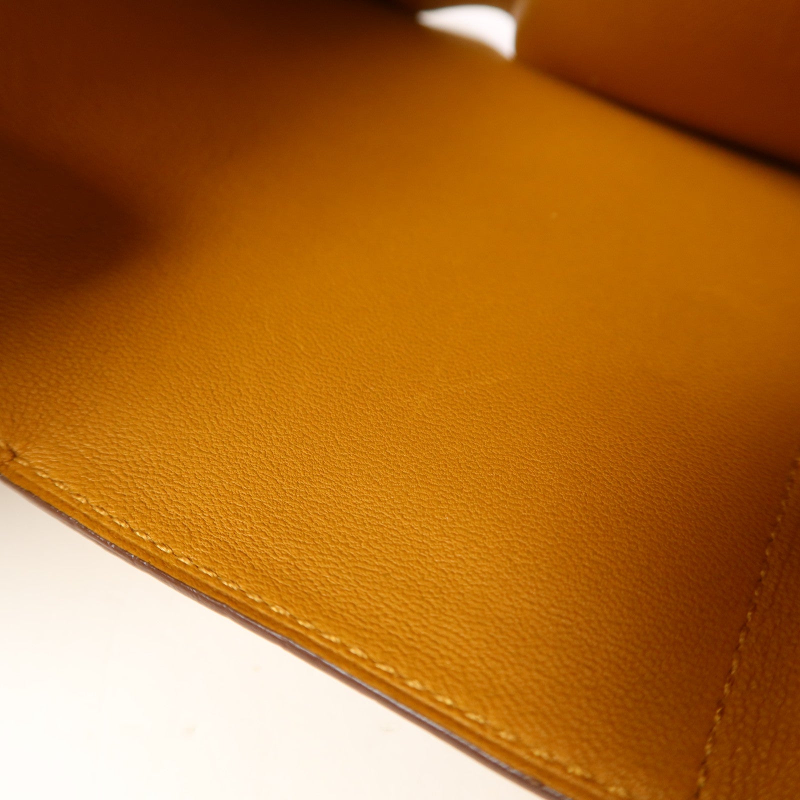 HERMES Chevre皮革Bearn Wallet金扣錢包Sesame