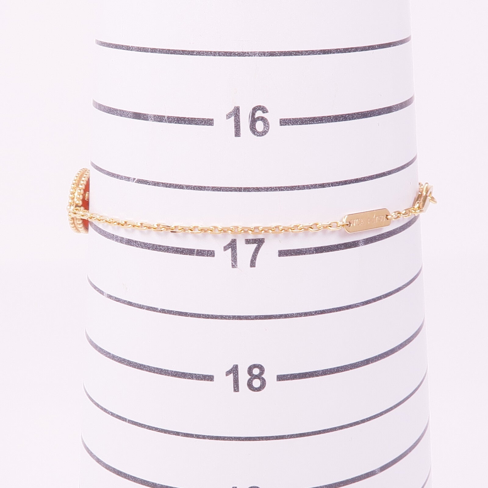 Van Cleef & Arpels 18K玫瑰金Lucky Spring Bracelet瑪瑙/縞瑪瑙手鏈