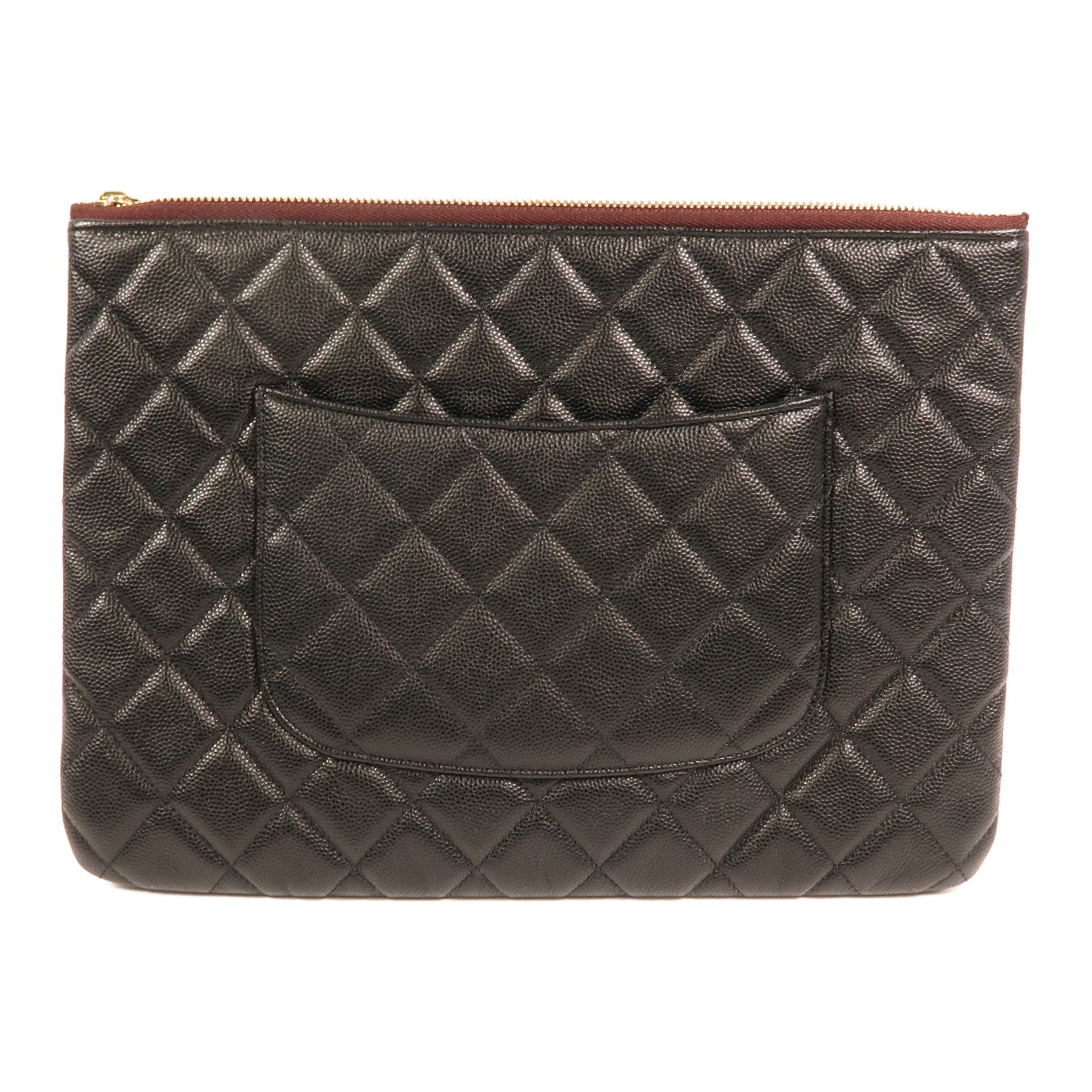 CHANEL 牛皮皮革Clutch金扣手拿包