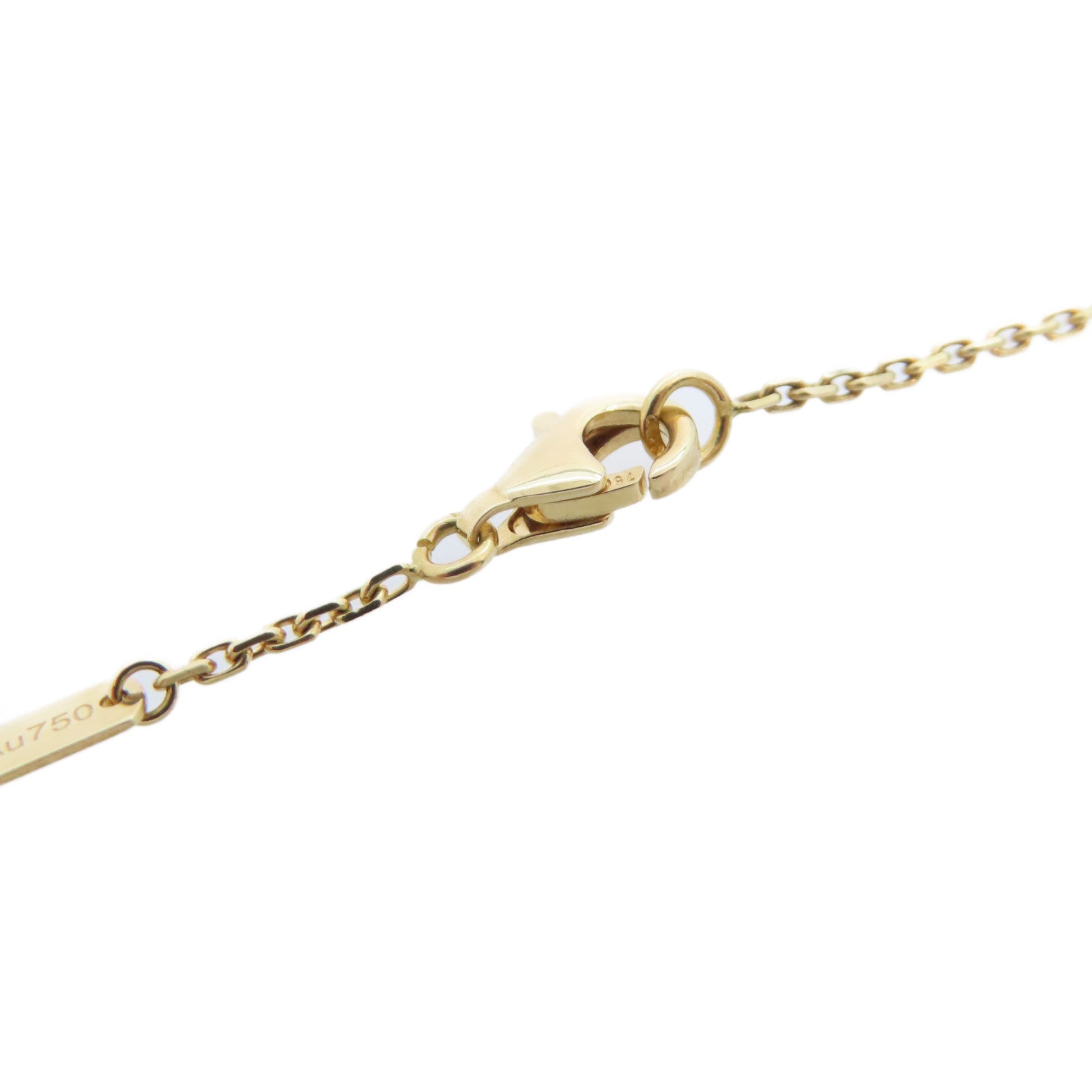 Van Cleef & Arpels 18K黃金/瑪瑙Vintage Alhambra Necklace金扣項鏈