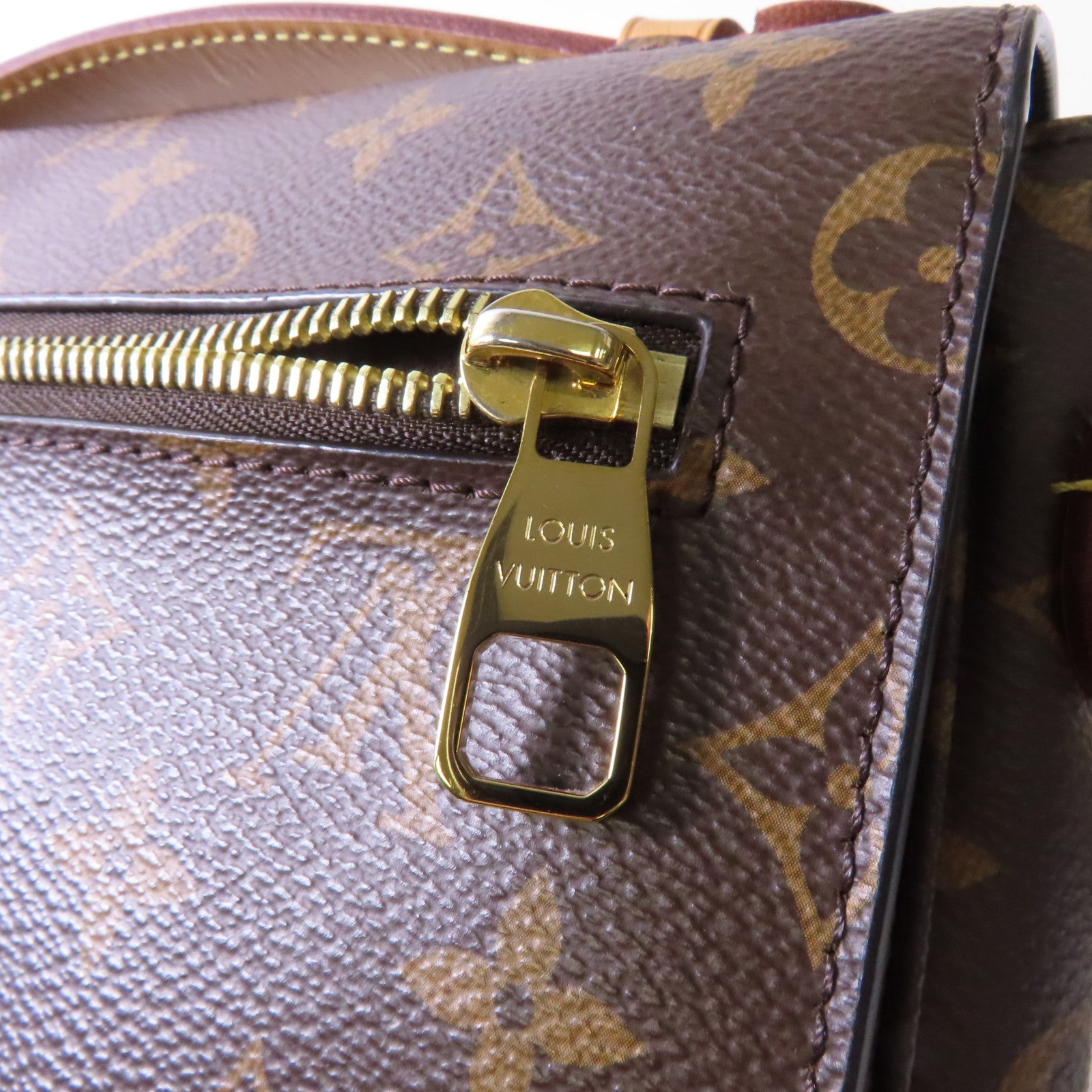 LOUIS VUITTON Monogram Pochette Metis金扣手挽肩背兩用袋啡色