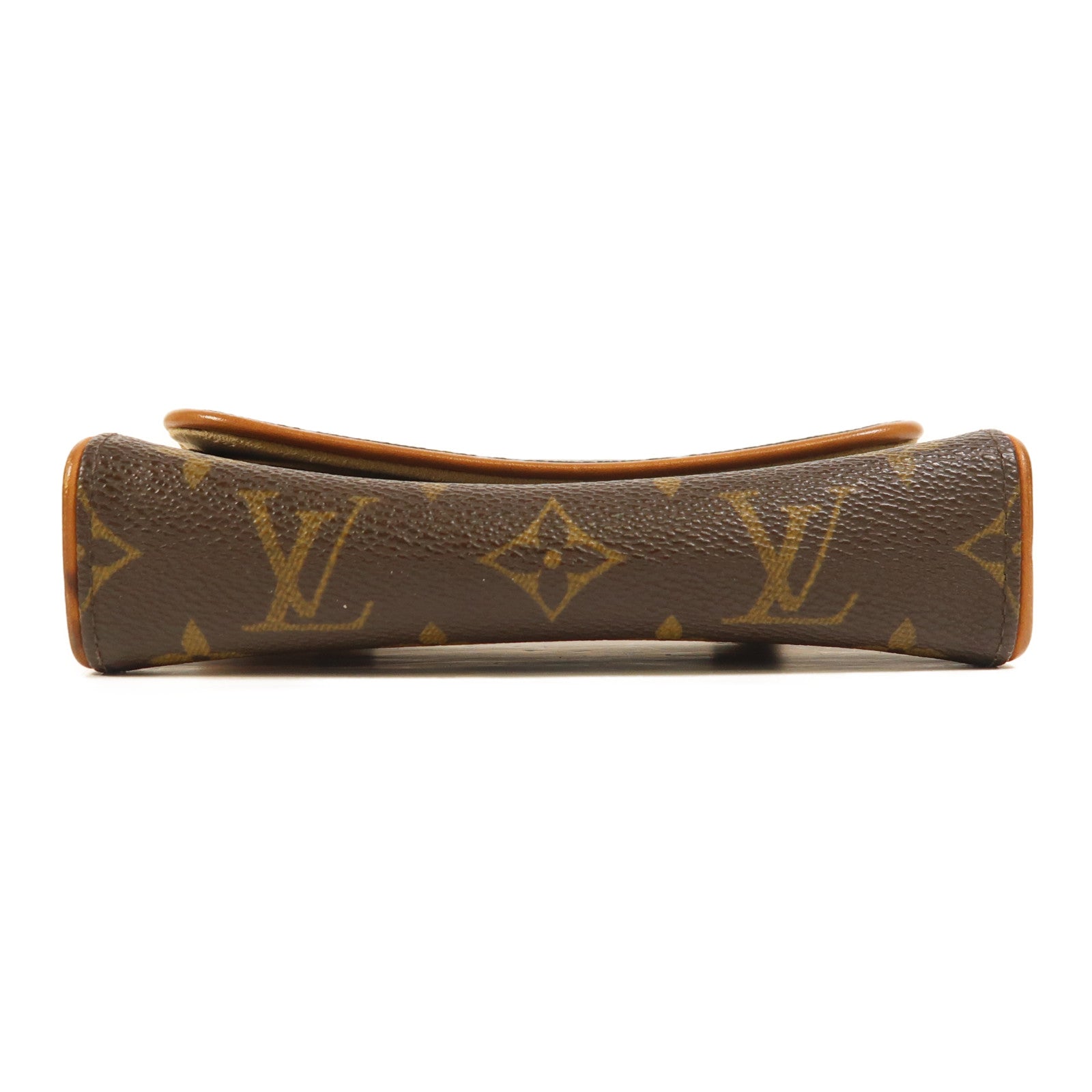 LOUIS VUITTON Monogram Pochette Florentine金扣腰包棕色