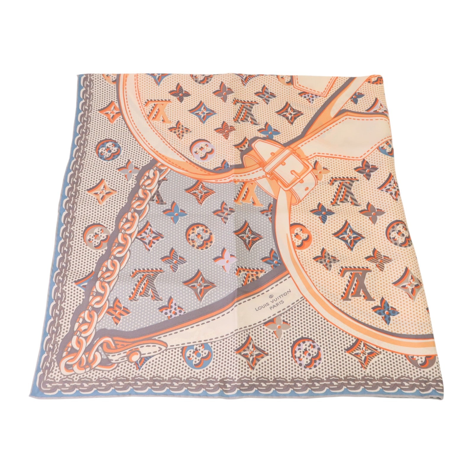 LOUIS VUITTON 絲質Pop Monogram Scarf 88x88絲巾
