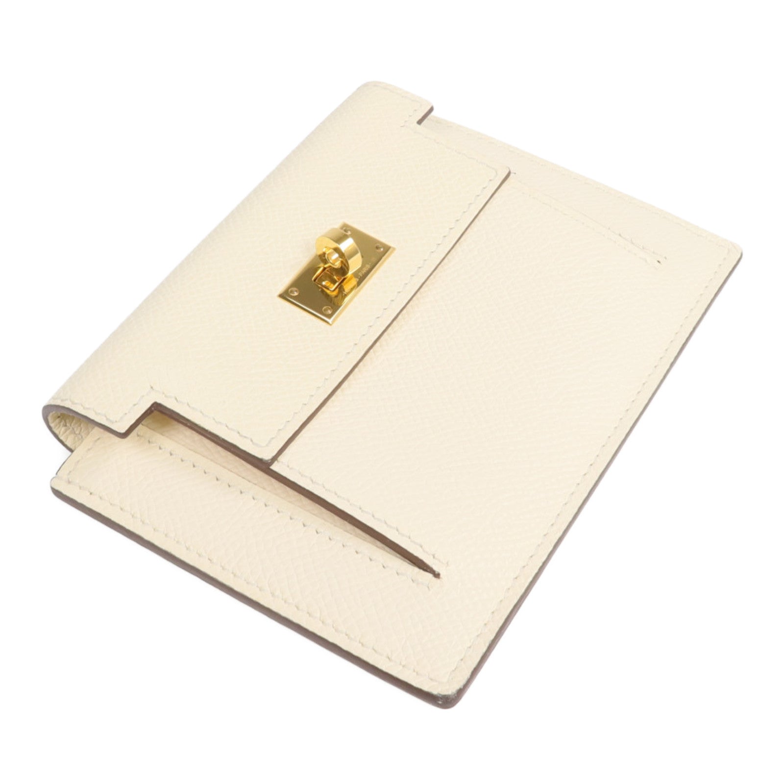 HERMES Epsom皮革Kelly Pocket金扣零錢包Nata