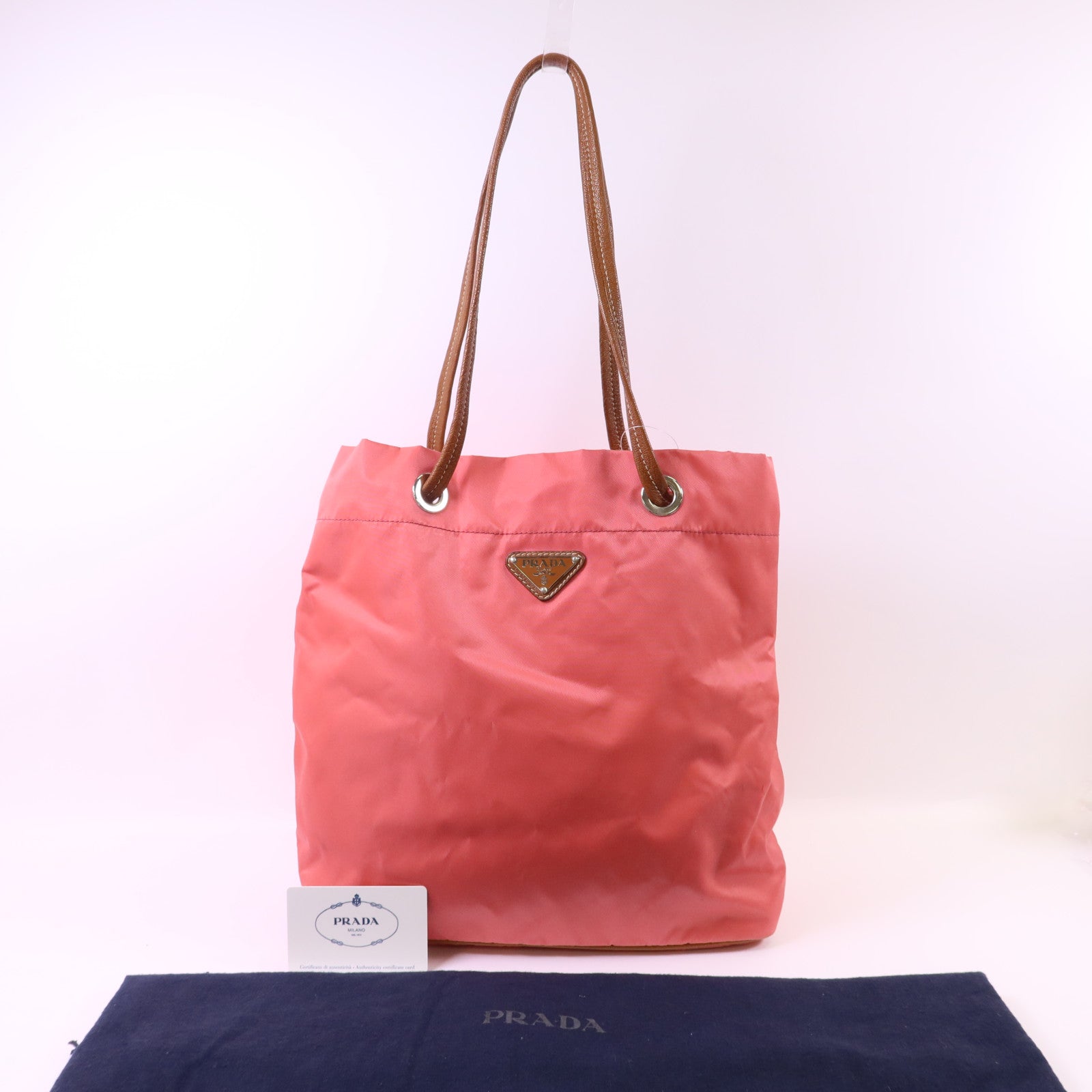 PRADA 尼龍Tessuto Shopping Tote Bag銀扣手挽袋