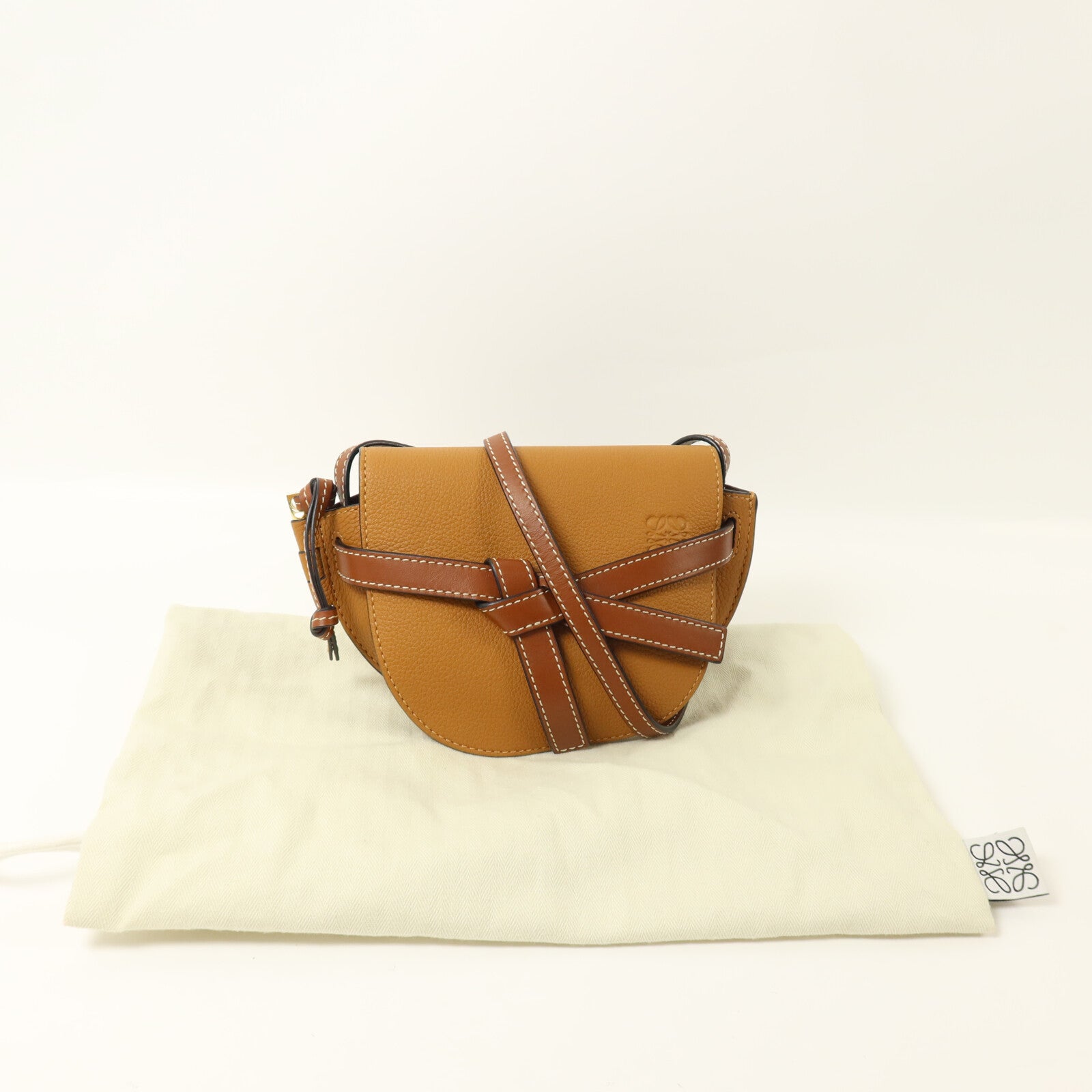 LOEWE 牛皮皮革Mini Gate肩背袋
