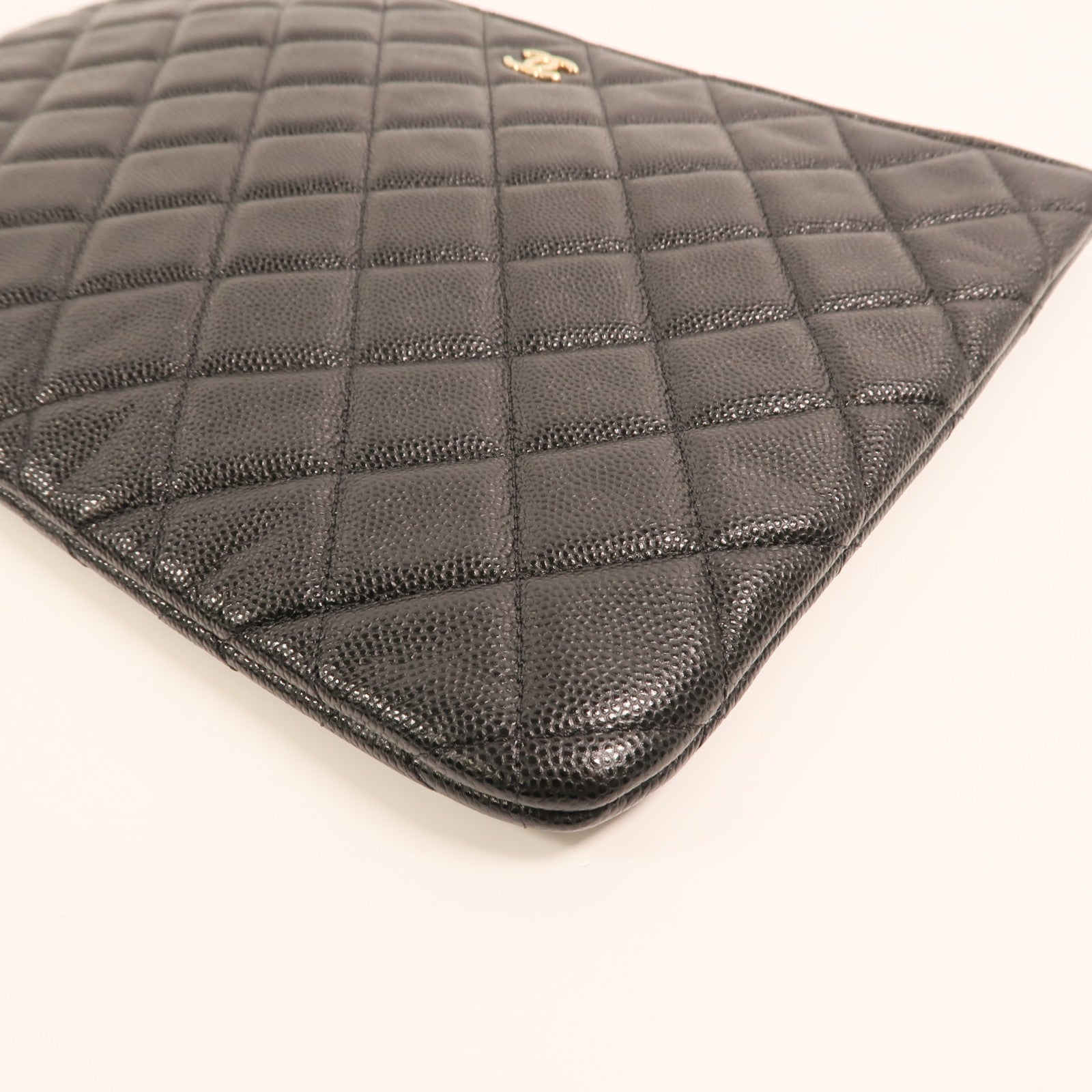 CHANEL 牛皮皮革Clutch金扣手拿包