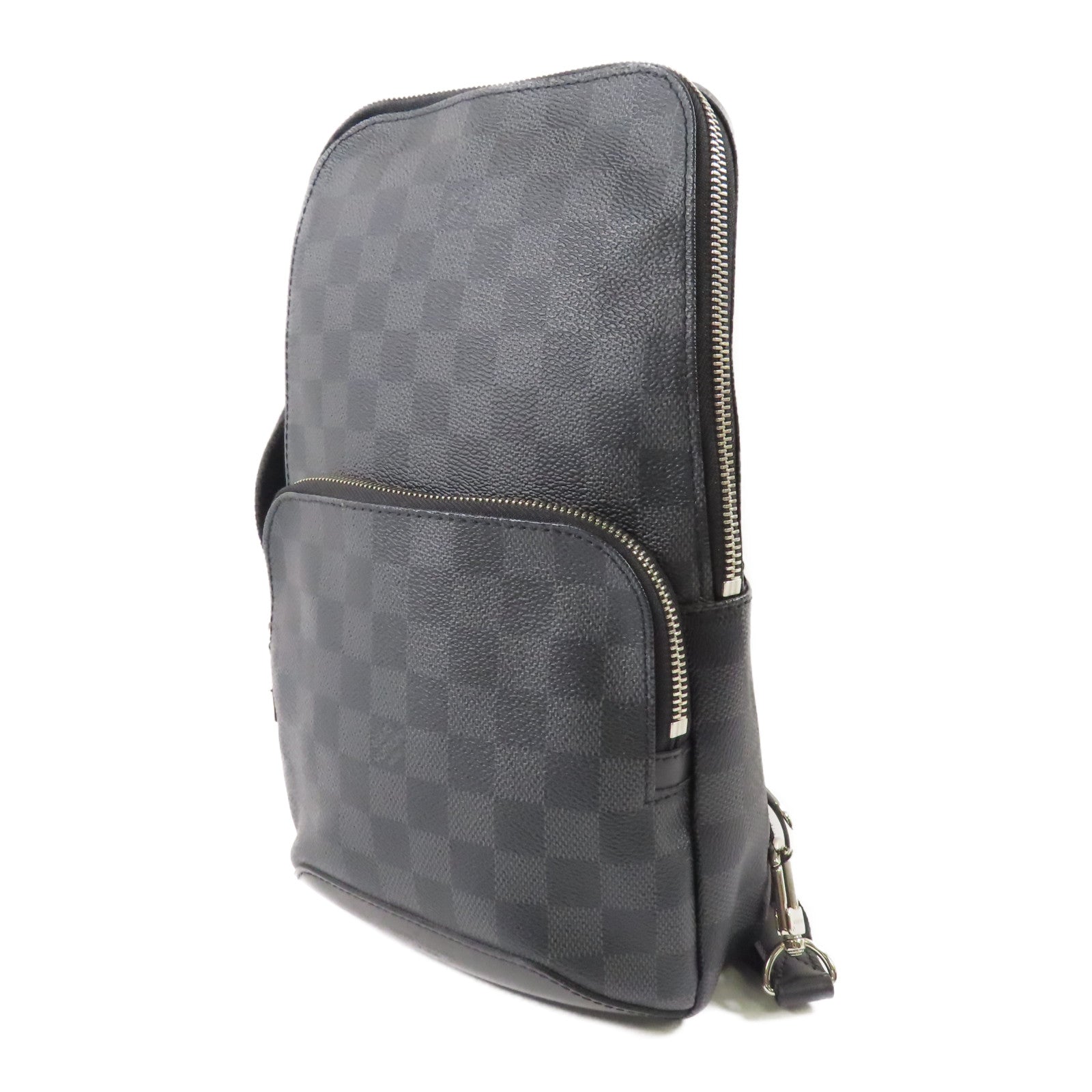 LOUIS VUITTON Damier Graphite Avenue Sling銀扣肩背袋