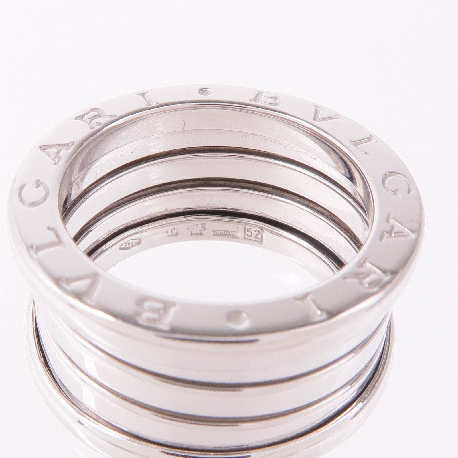 BVLGARI 18K白金B-zero1pm Ring戒指BLV#52/US#5.75