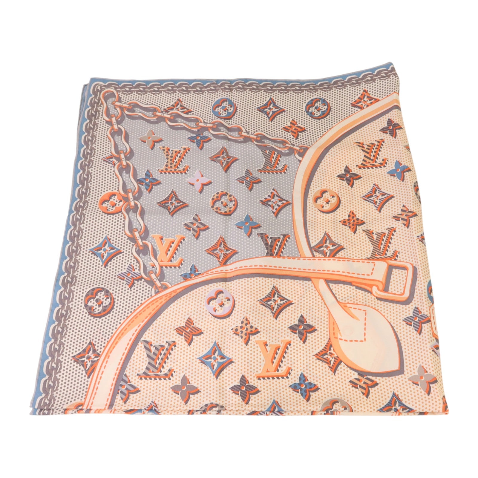 LOUIS VUITTON 絲質Pop Monogram Scarf 88x88絲巾